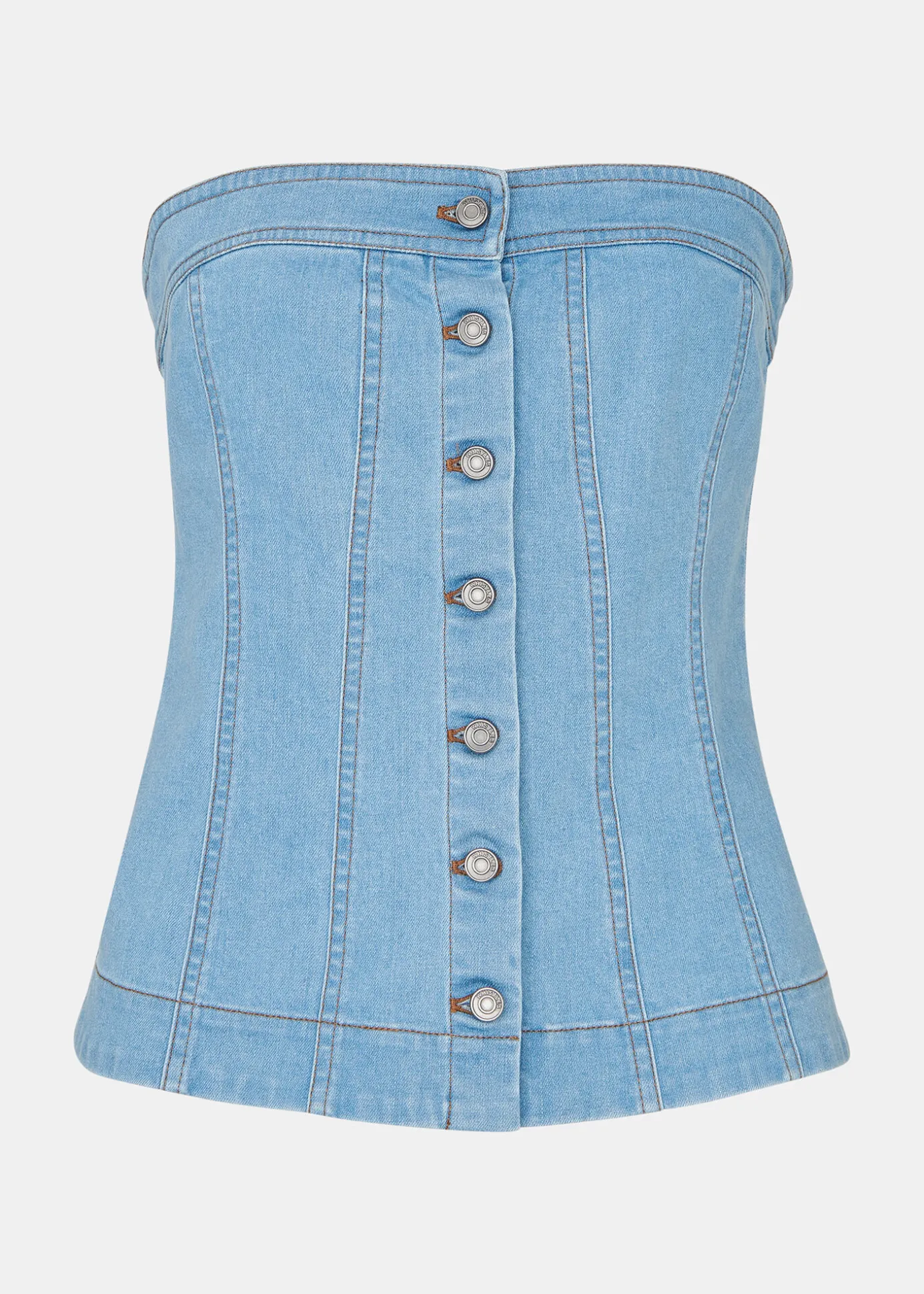 Denim Denim Corset Top