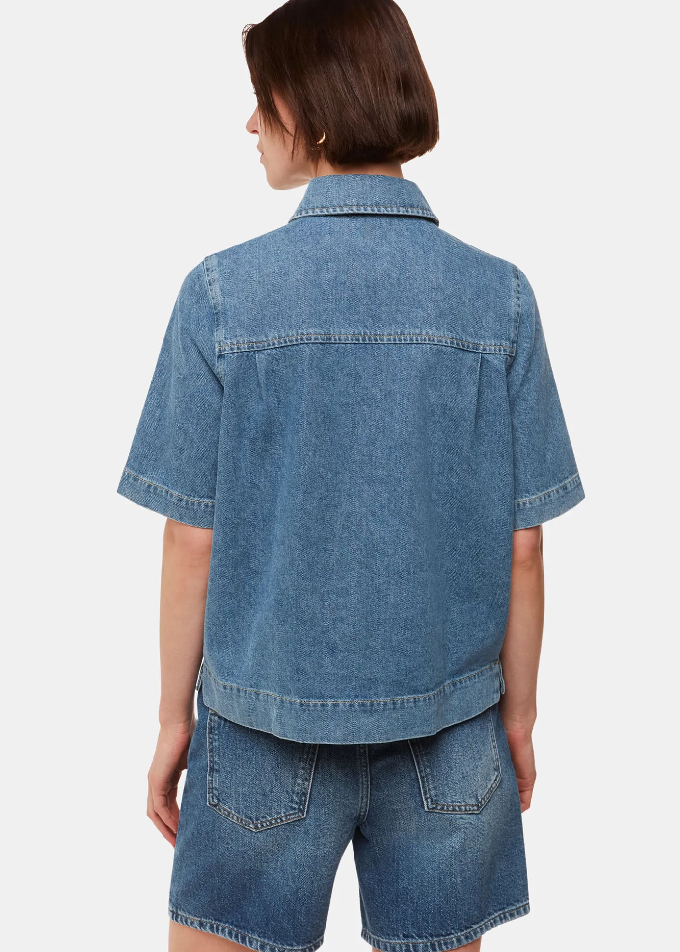 Denim Jade Short Sleeve Denim Shirt