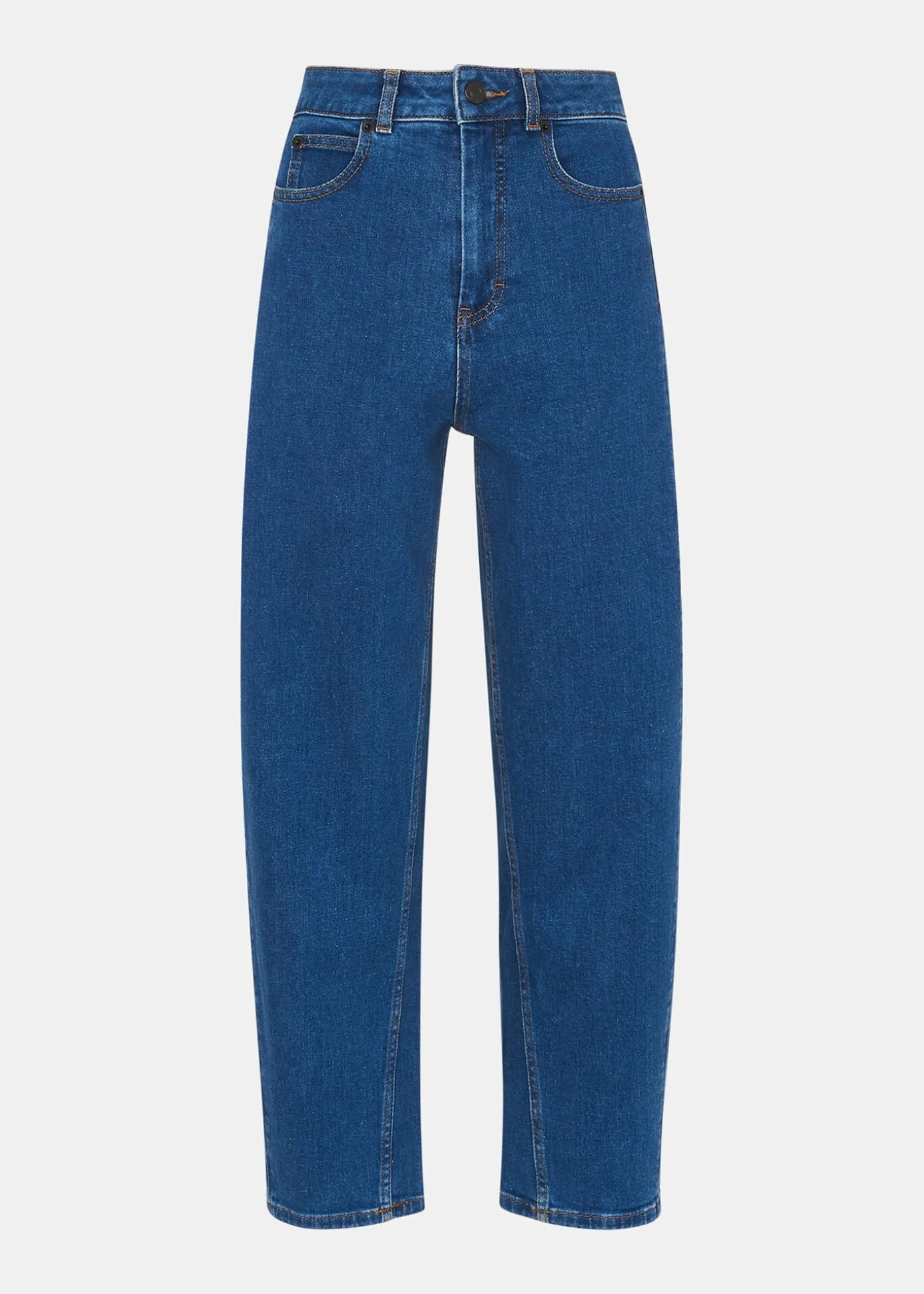 Denim Stretch Barrel Leg Jean