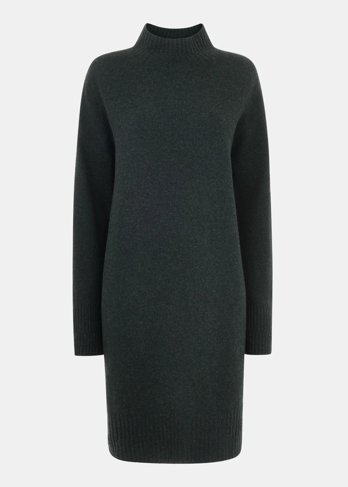 Forest Green Amelia Wool Knitted Dress