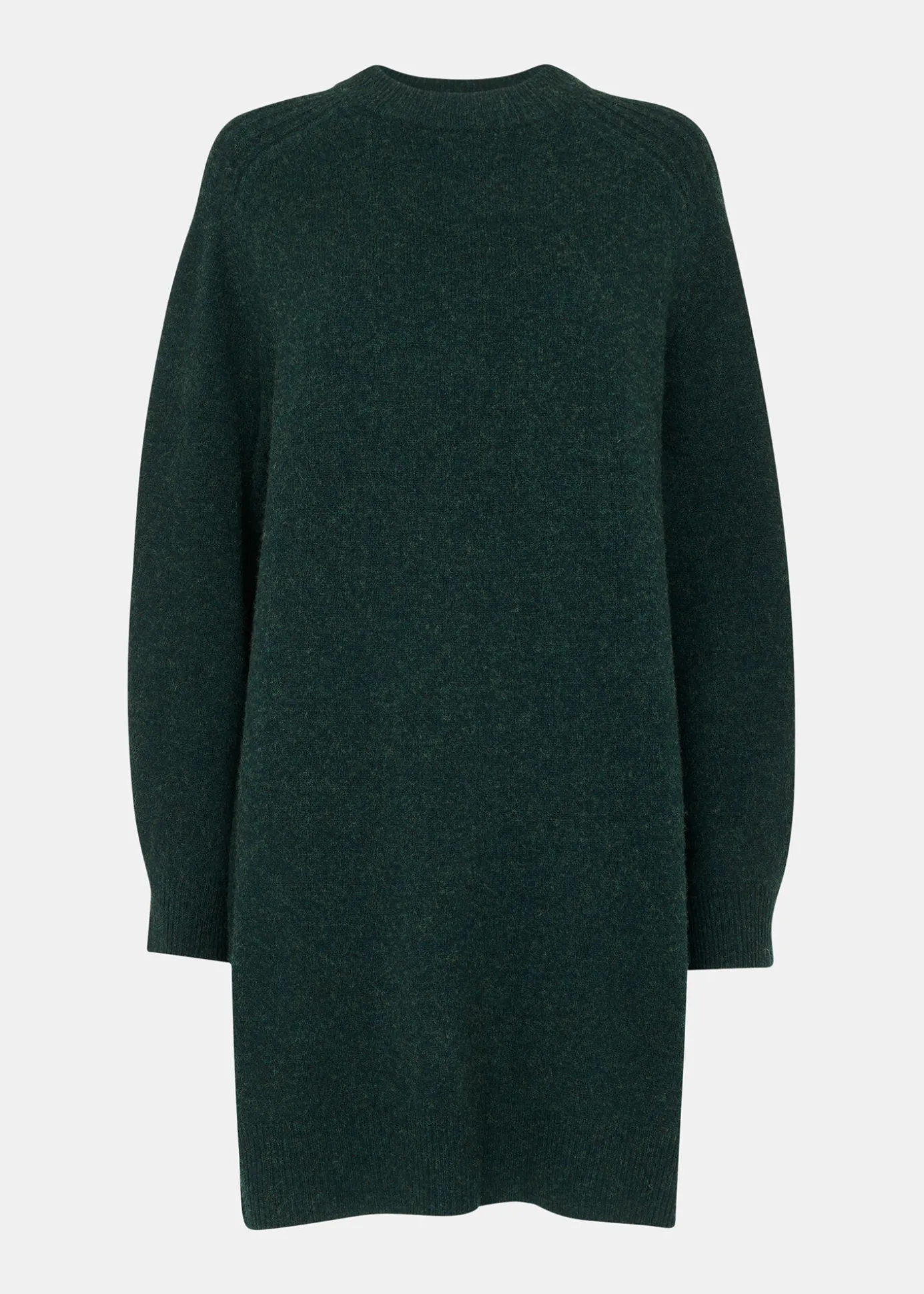 Forest Green Ava Round Neck Knitted Dress