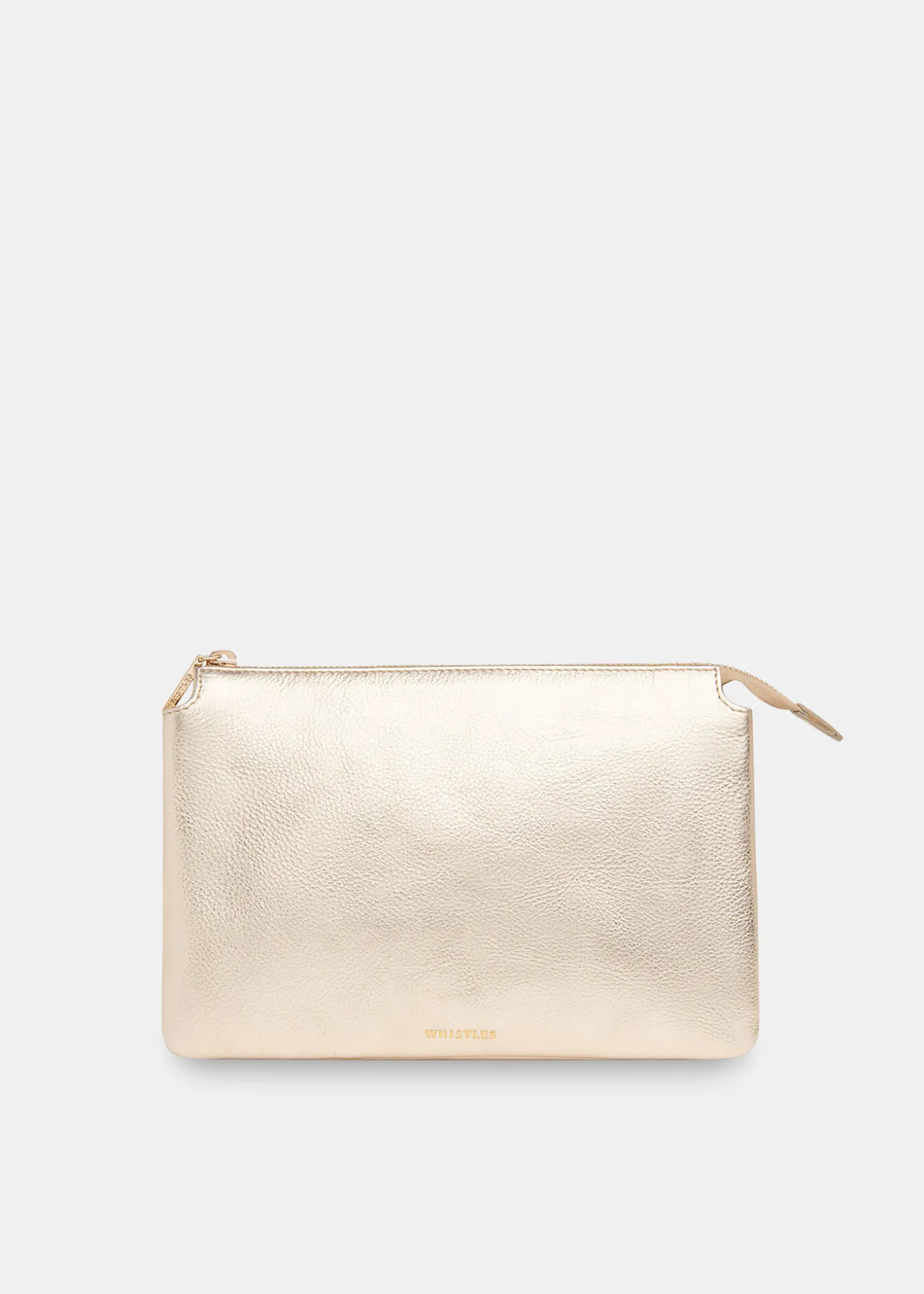 Gold Elita Double Pouch Clutch