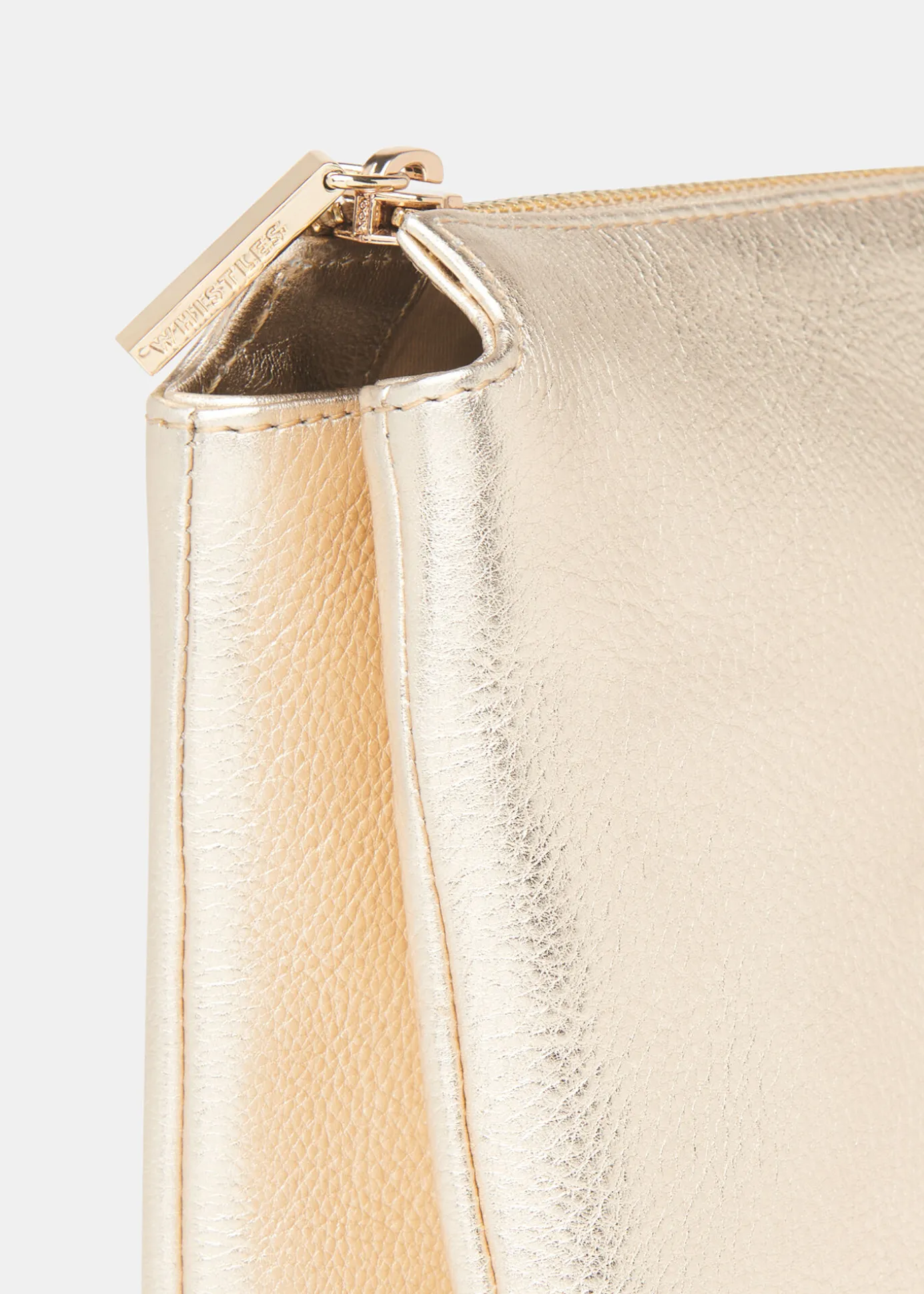Gold Elita Double Pouch Clutch