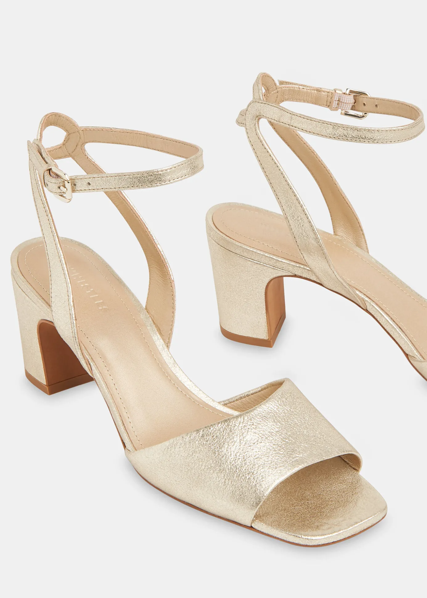 Gold Emerson Block Heel Sandal