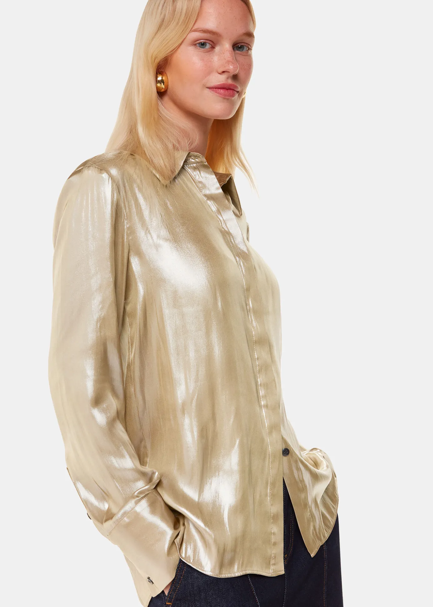 Gold Lucie Metallic Shirt