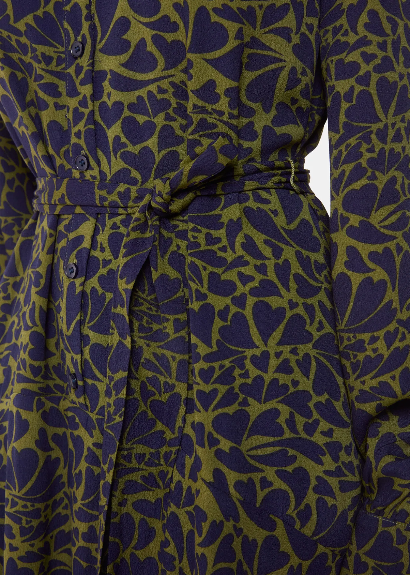 Green Abstract Petal Flippy Dress