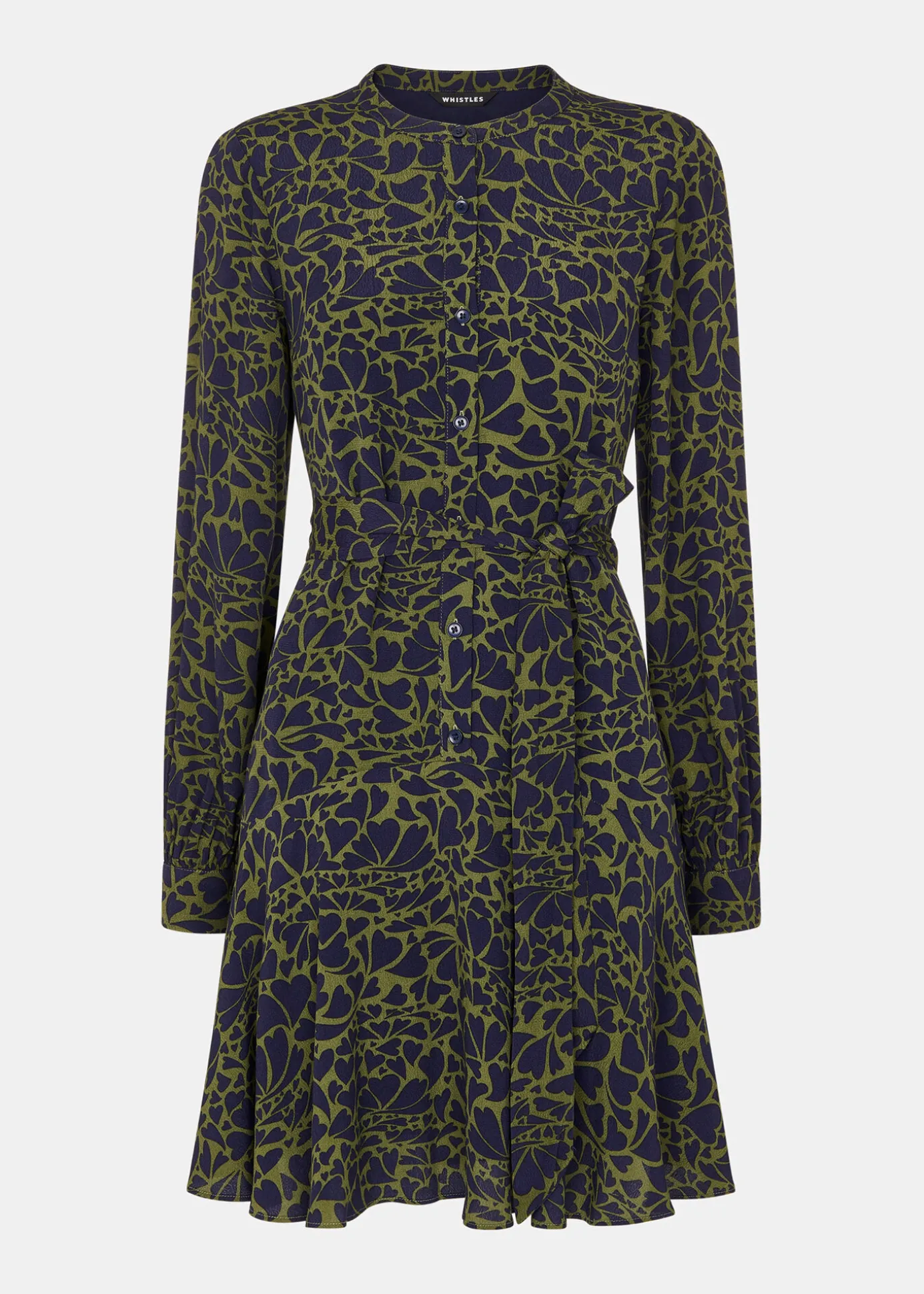 Green Abstract Petal Flippy Dress
