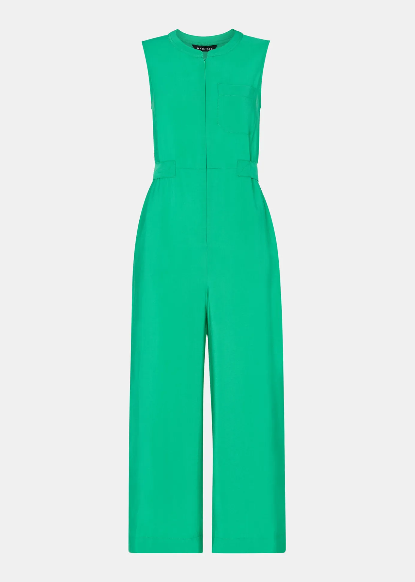 Green Josie Zip Front Jumpsuit