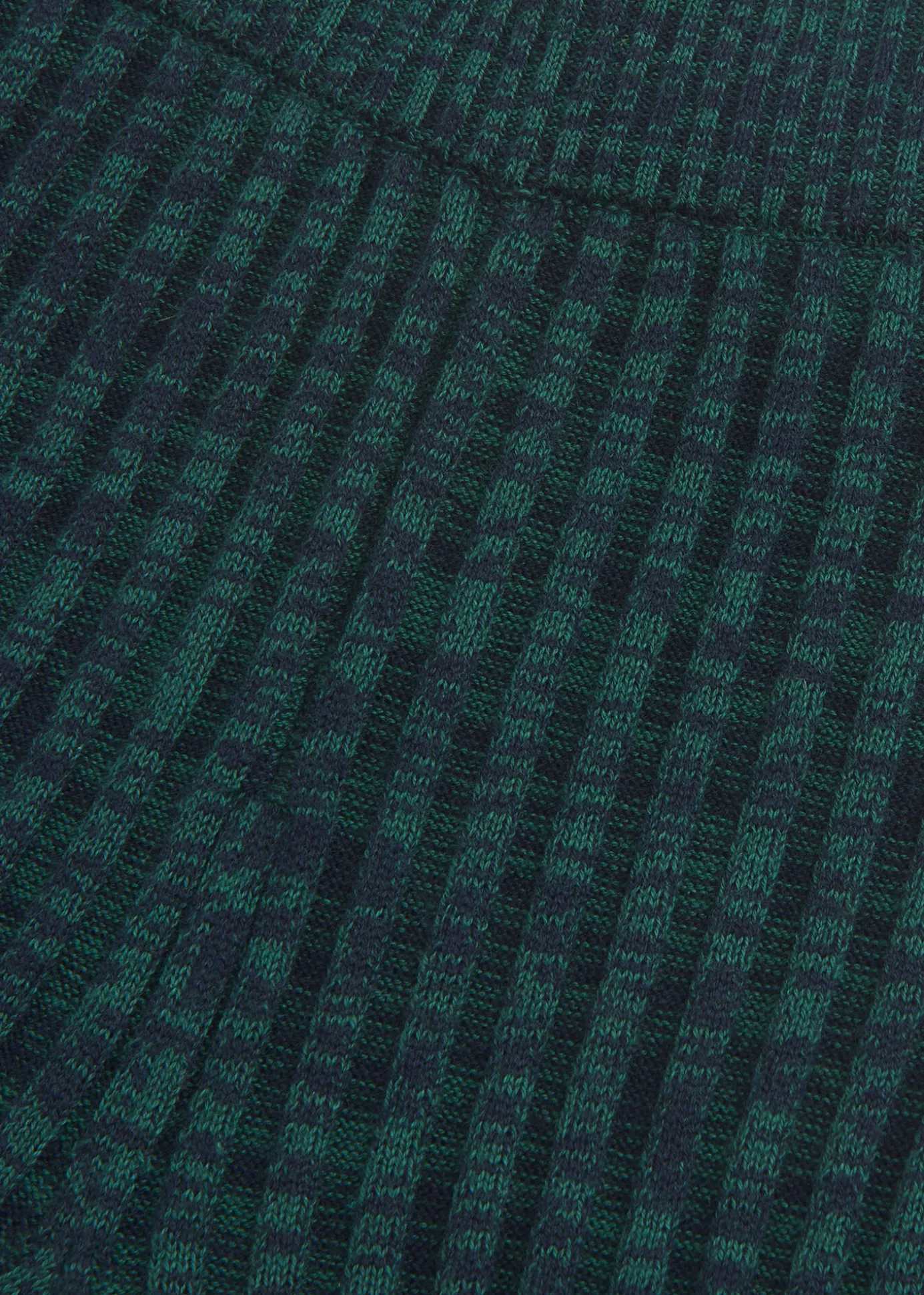 Green Rib Knit Marl Flare