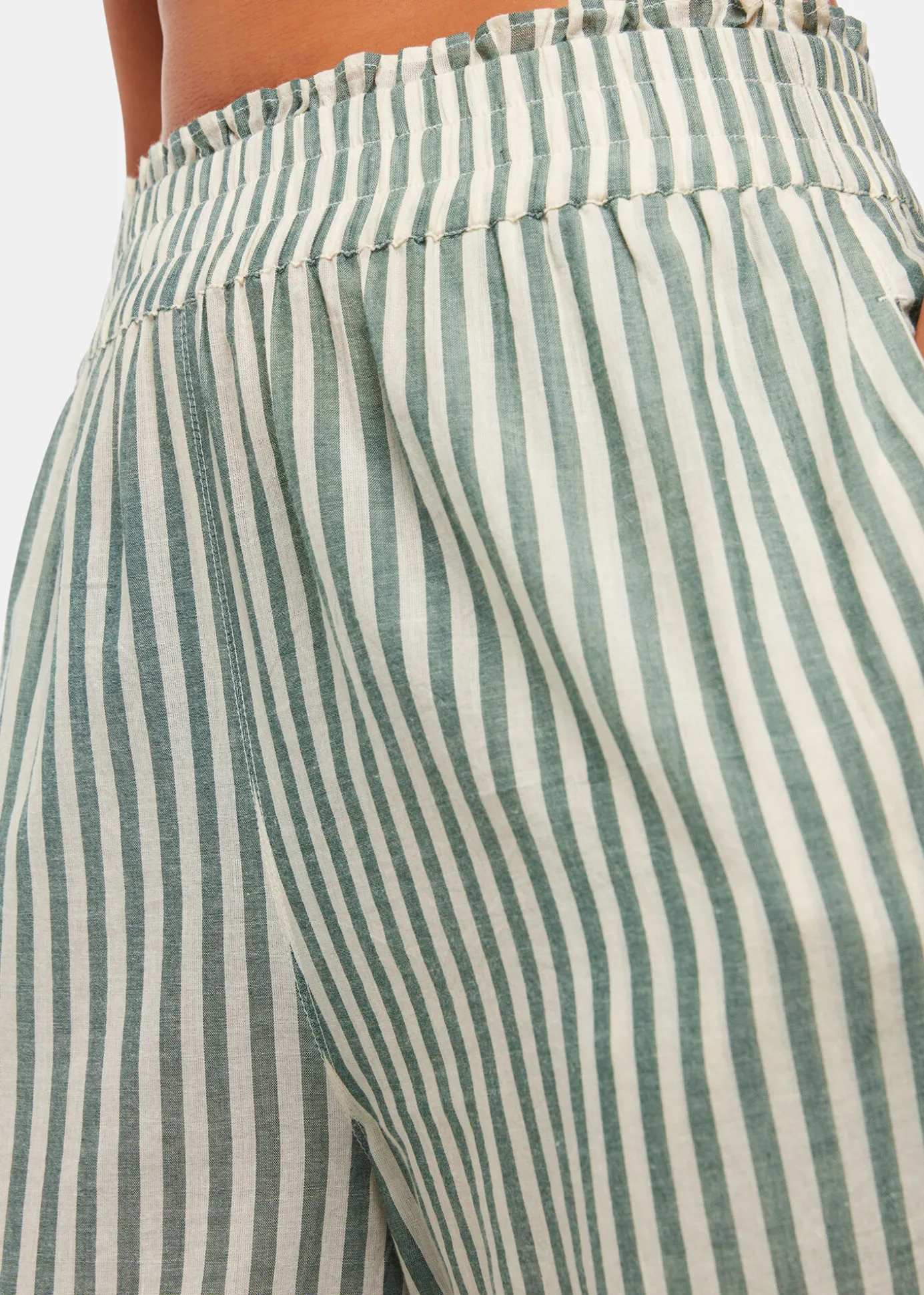 Green Stripe Beach Trouser