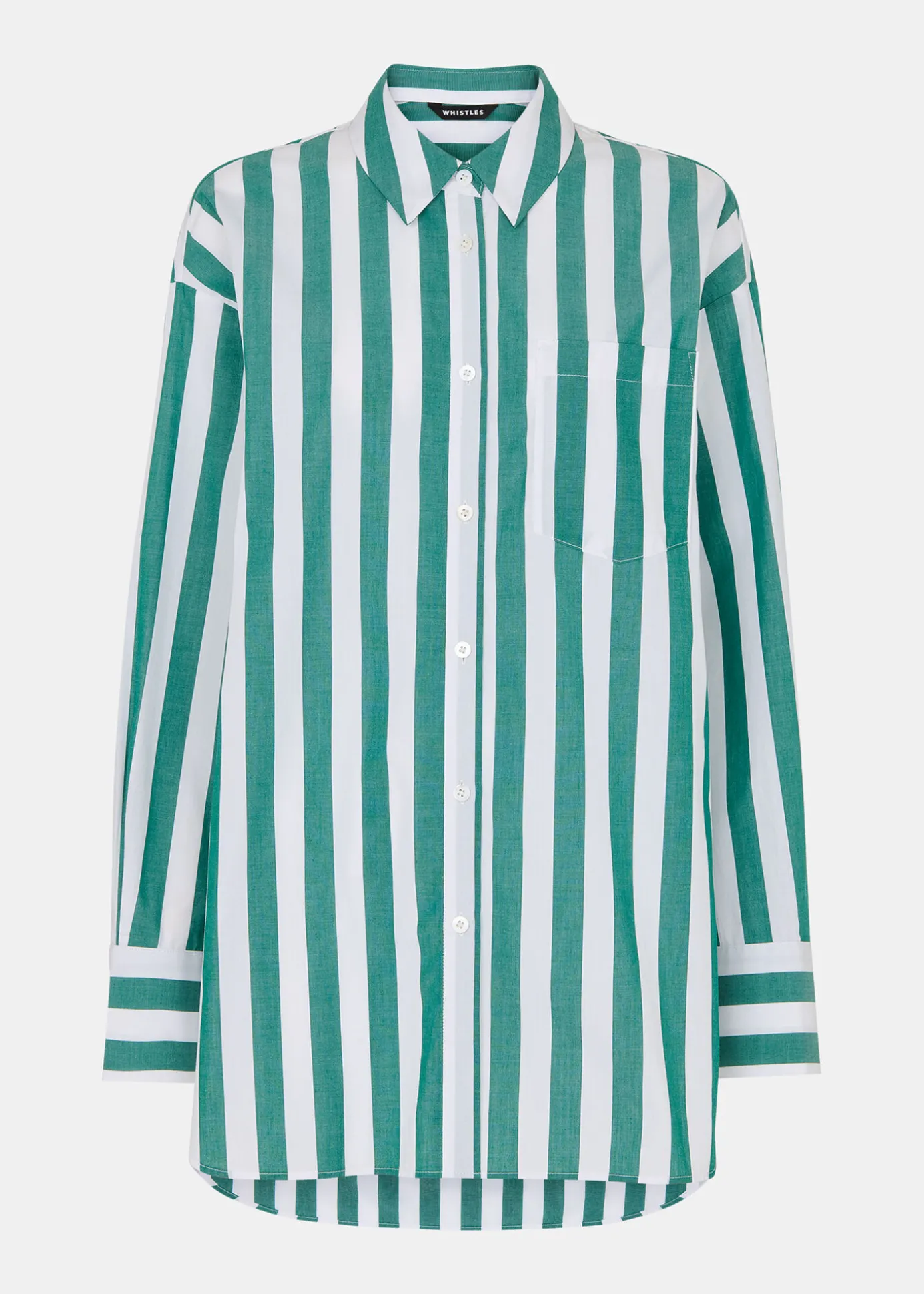 Green Stripe Oversized Shirt