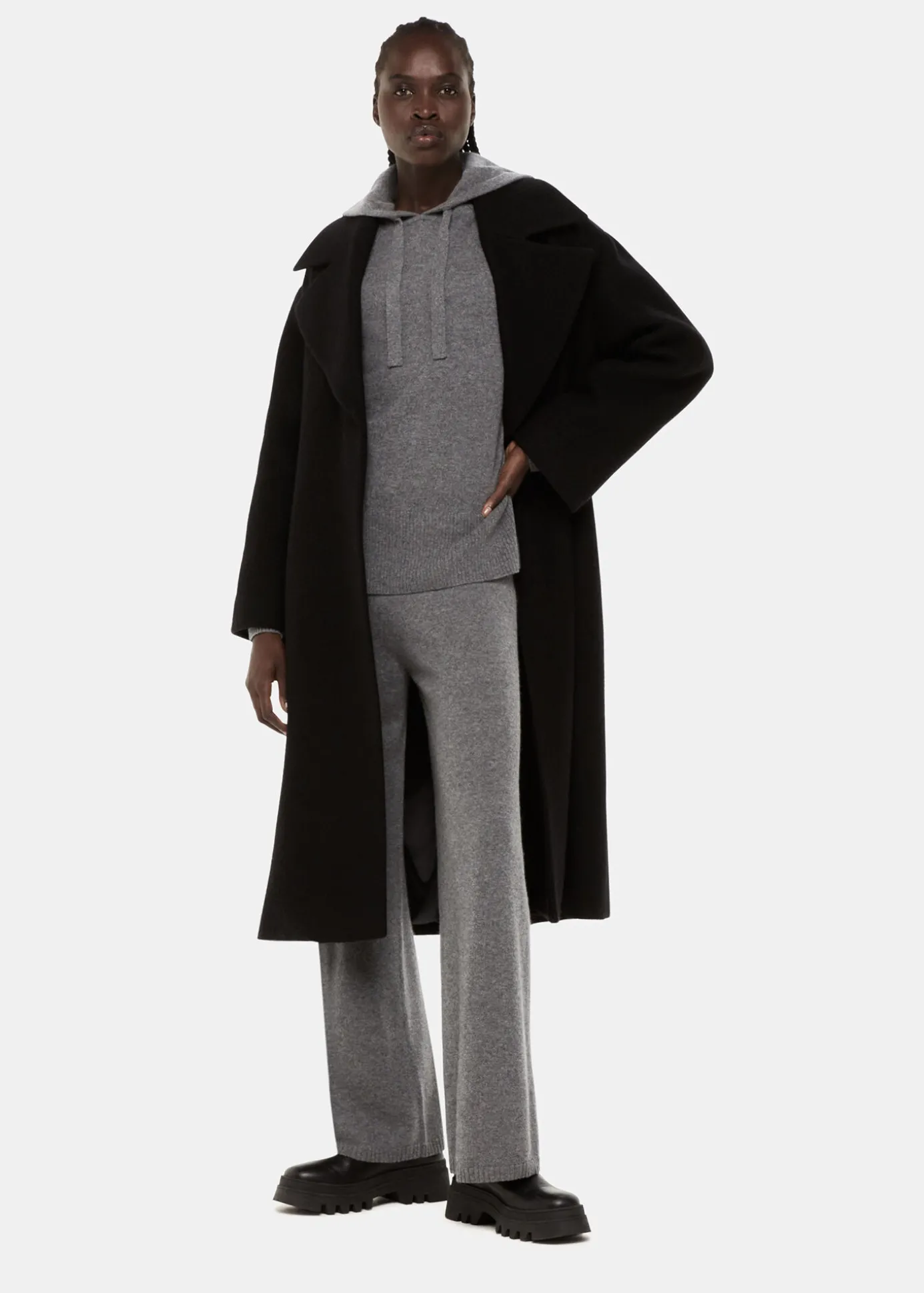 Grey Cashmere Hoodie