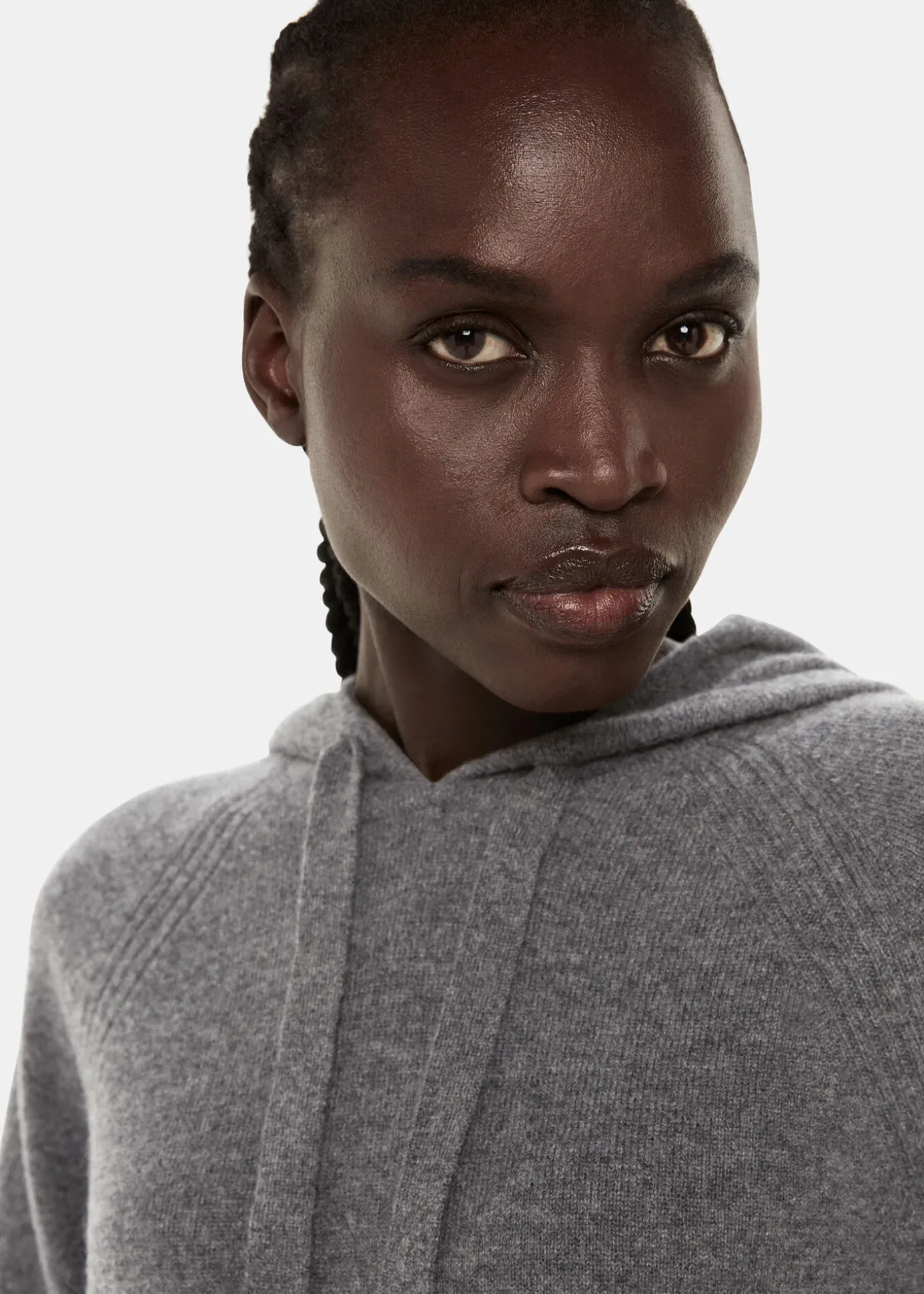 Grey Cashmere Hoodie