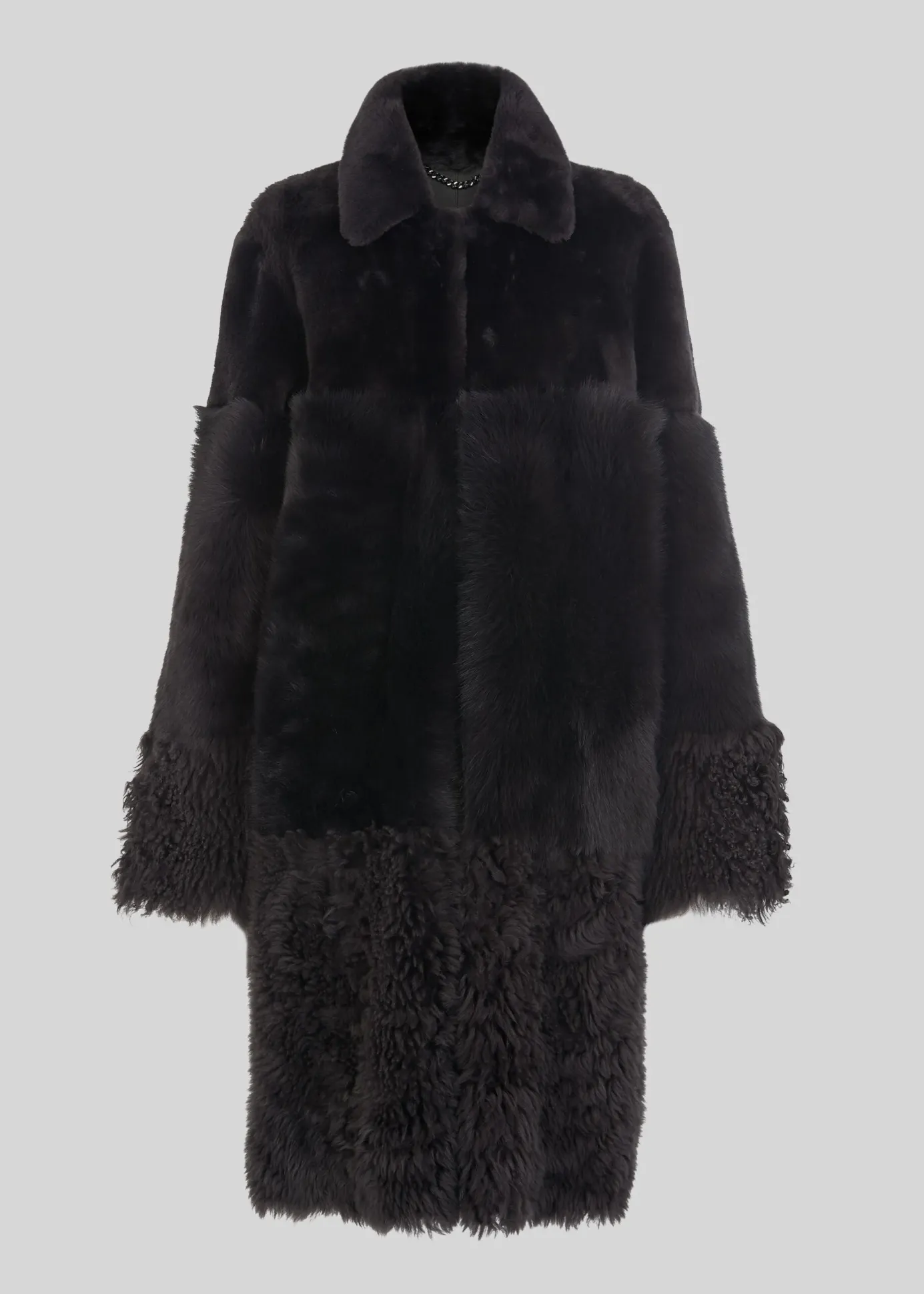 Grey Cosma Shearling Coat