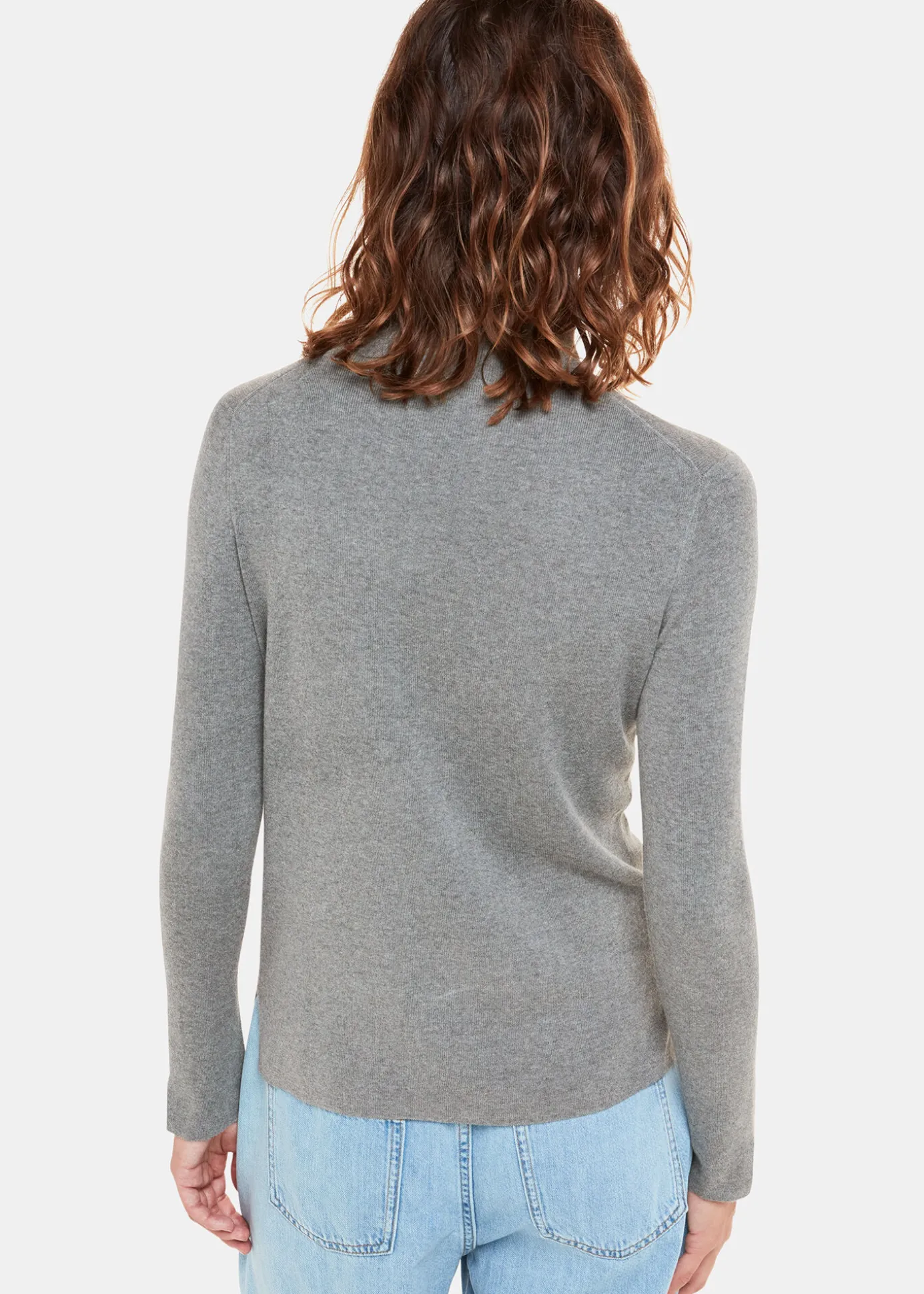 Grey Maja Knitted Polo Neck Knit