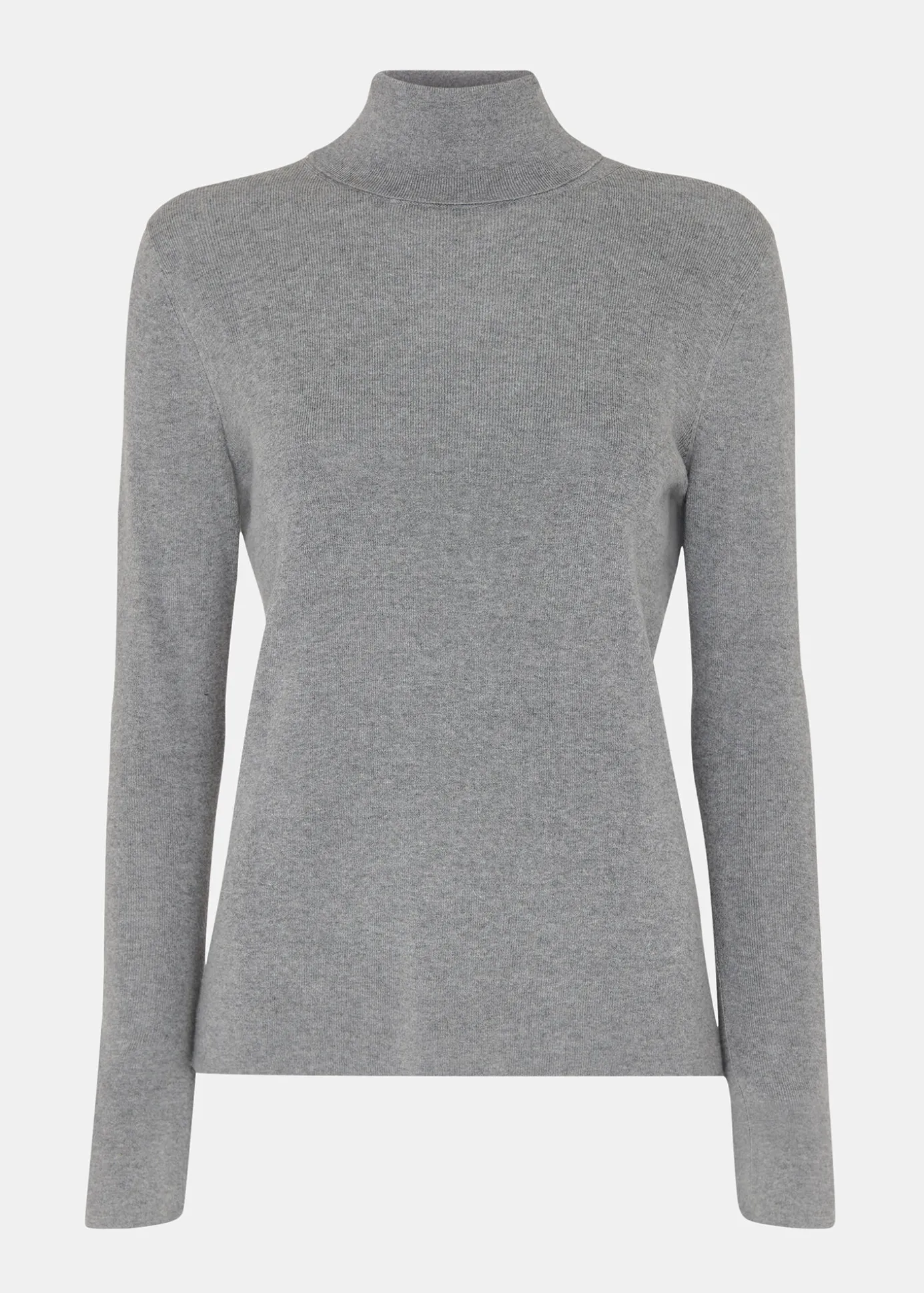 Grey Maja Knitted Polo Neck Knit