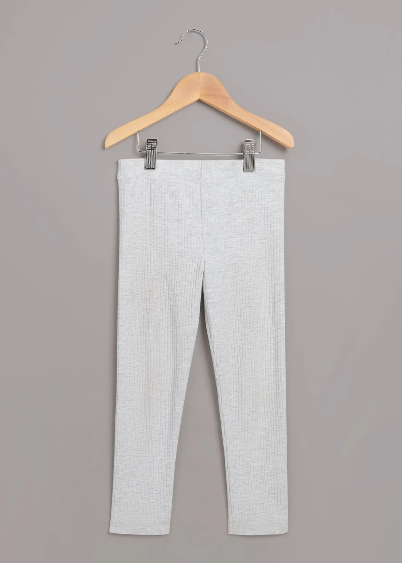 Grey Marl Ribbed Legging