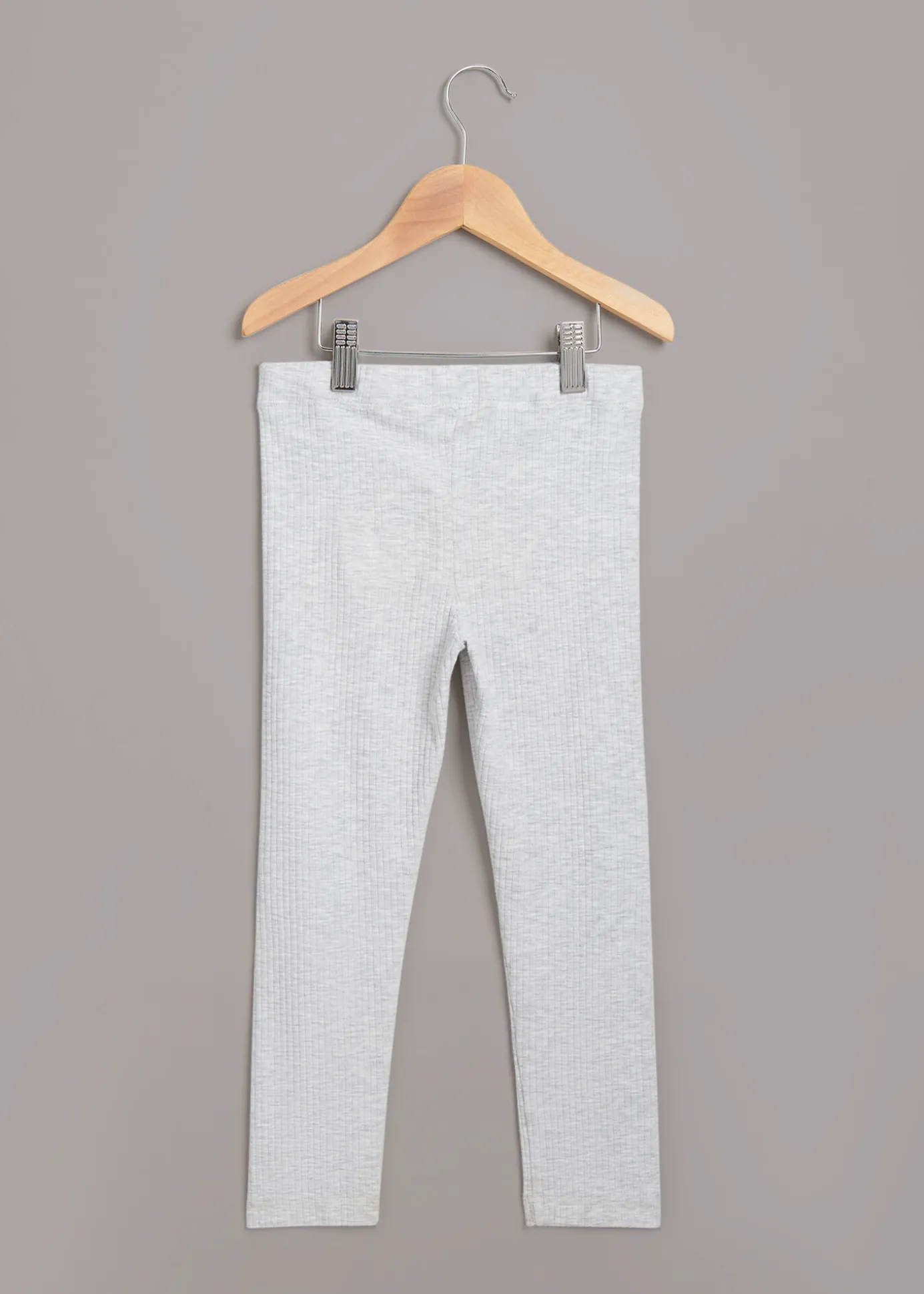 Grey Marl Ribbed Legging