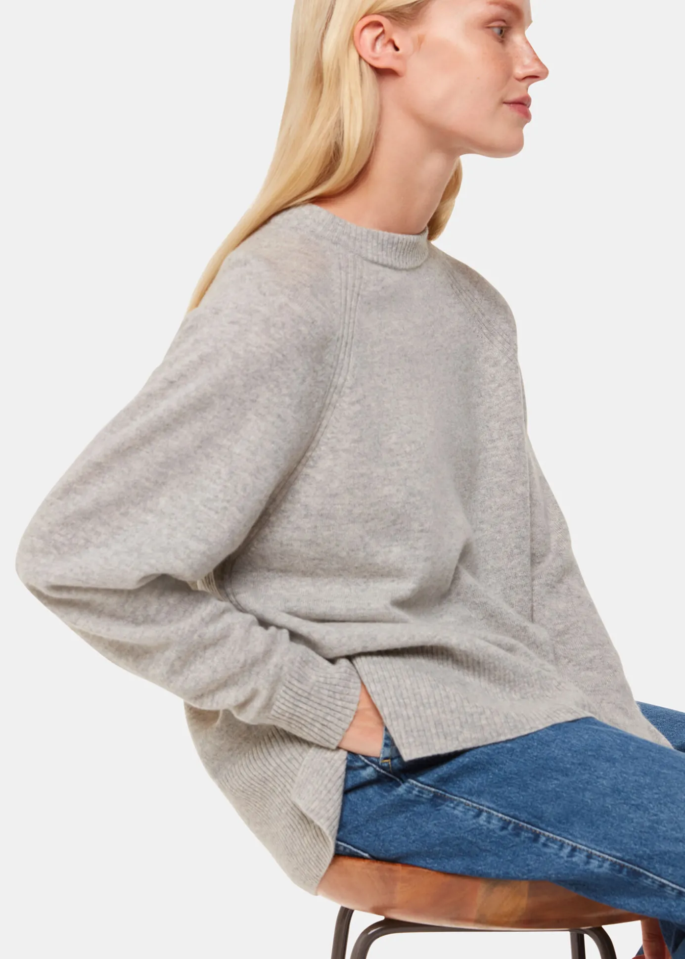 Grey Marl Ultimate Cashmere Crew Neck