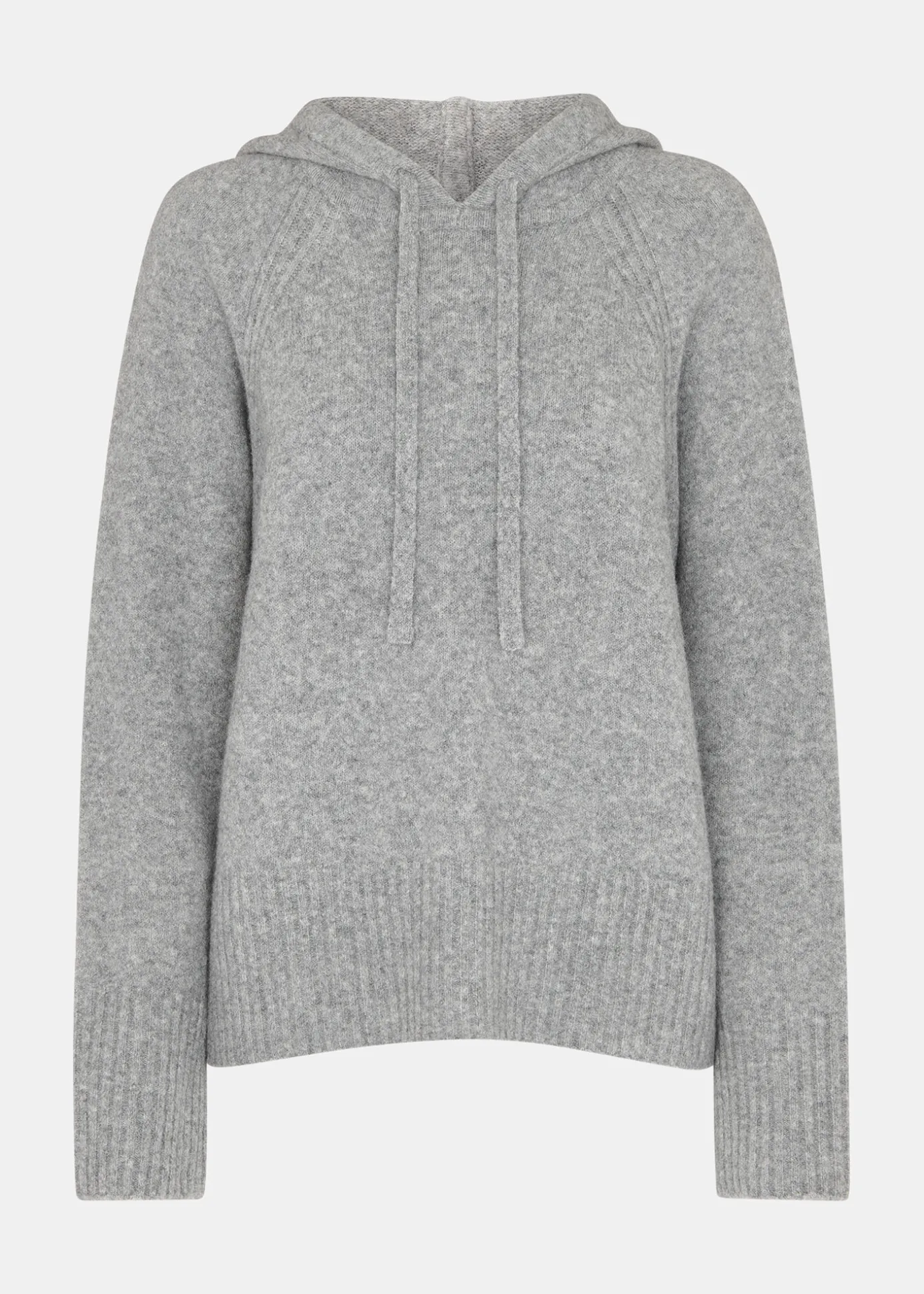 Grey Textured Hooded Sweater