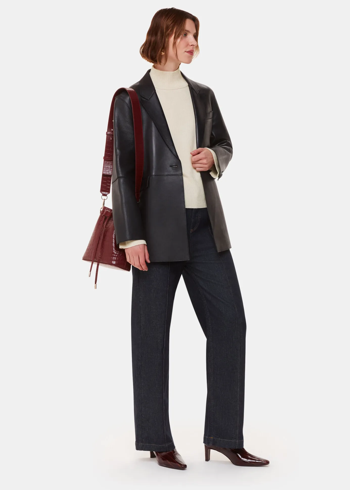Ivory Cashmere Funnel Neck