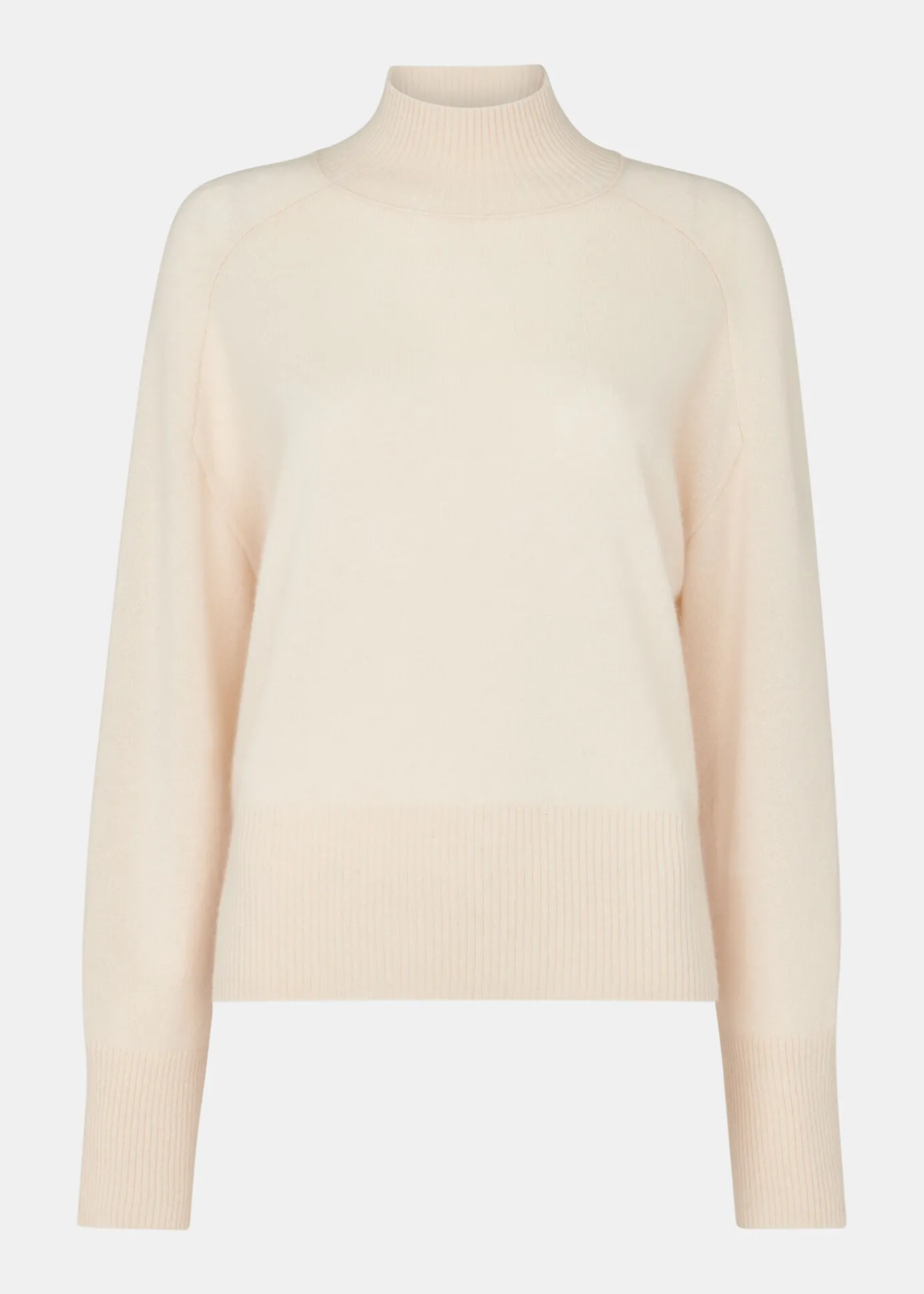 Ivory Cashmere Funnel Neck