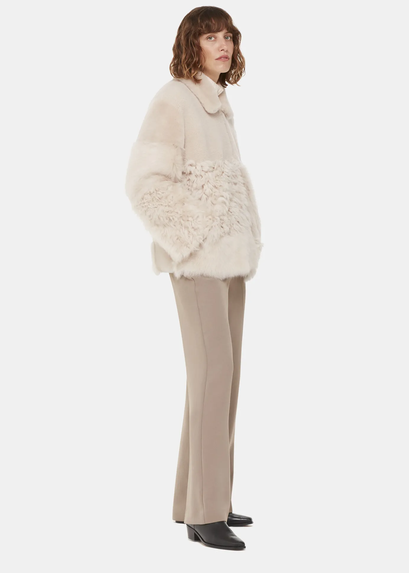 Ivory Hema Shearling Coat