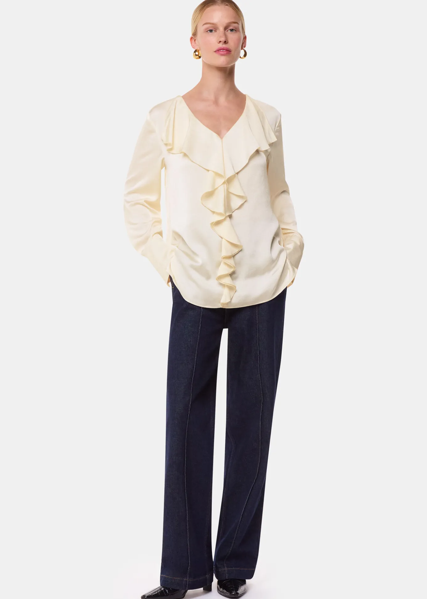 Ivory Kika Frill Top