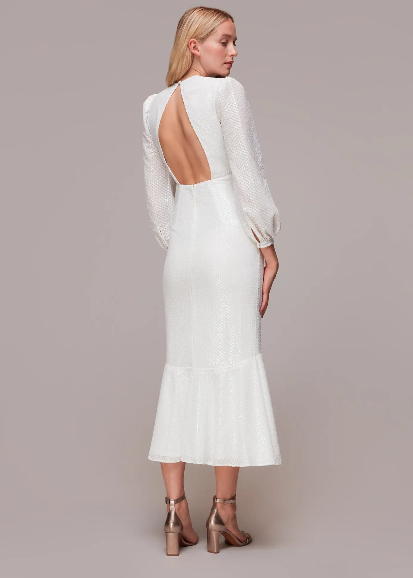 Ivory Loretta Sequin Wedding Dress