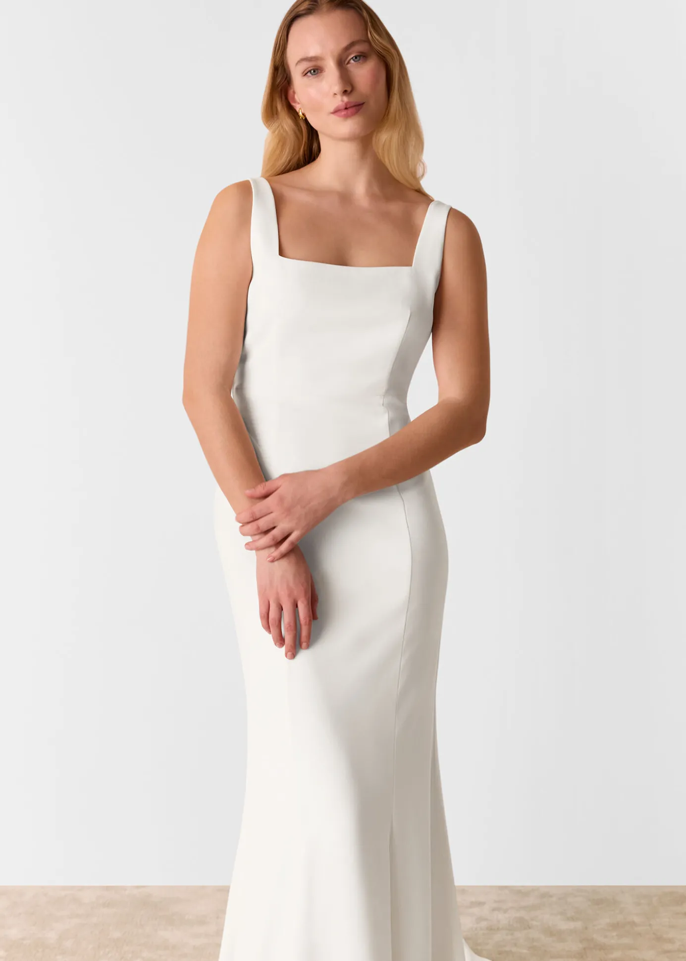 Ivory Mia Square Neck Wedding Dress
