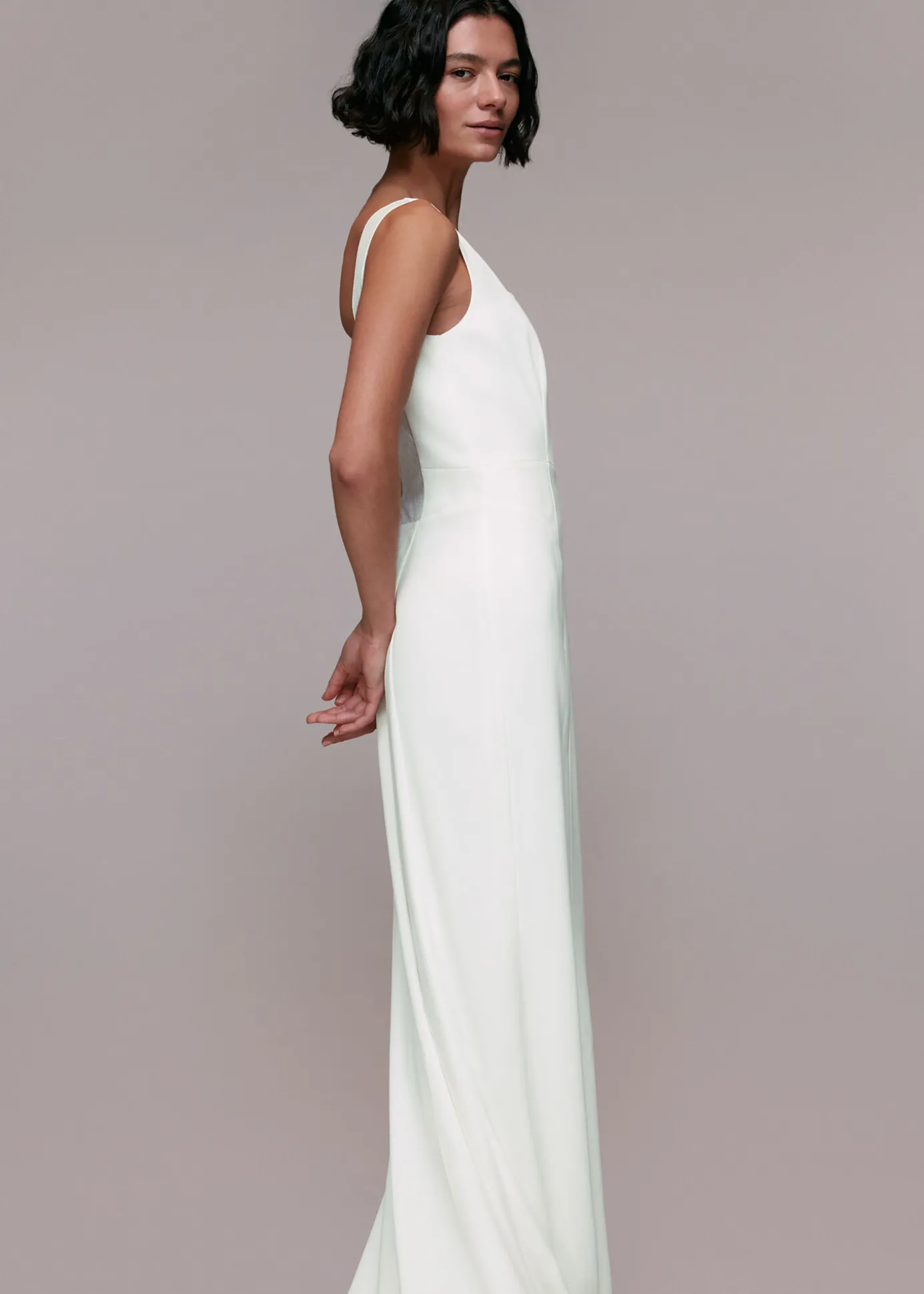 Ivory Mia Square Neck Wedding Dress