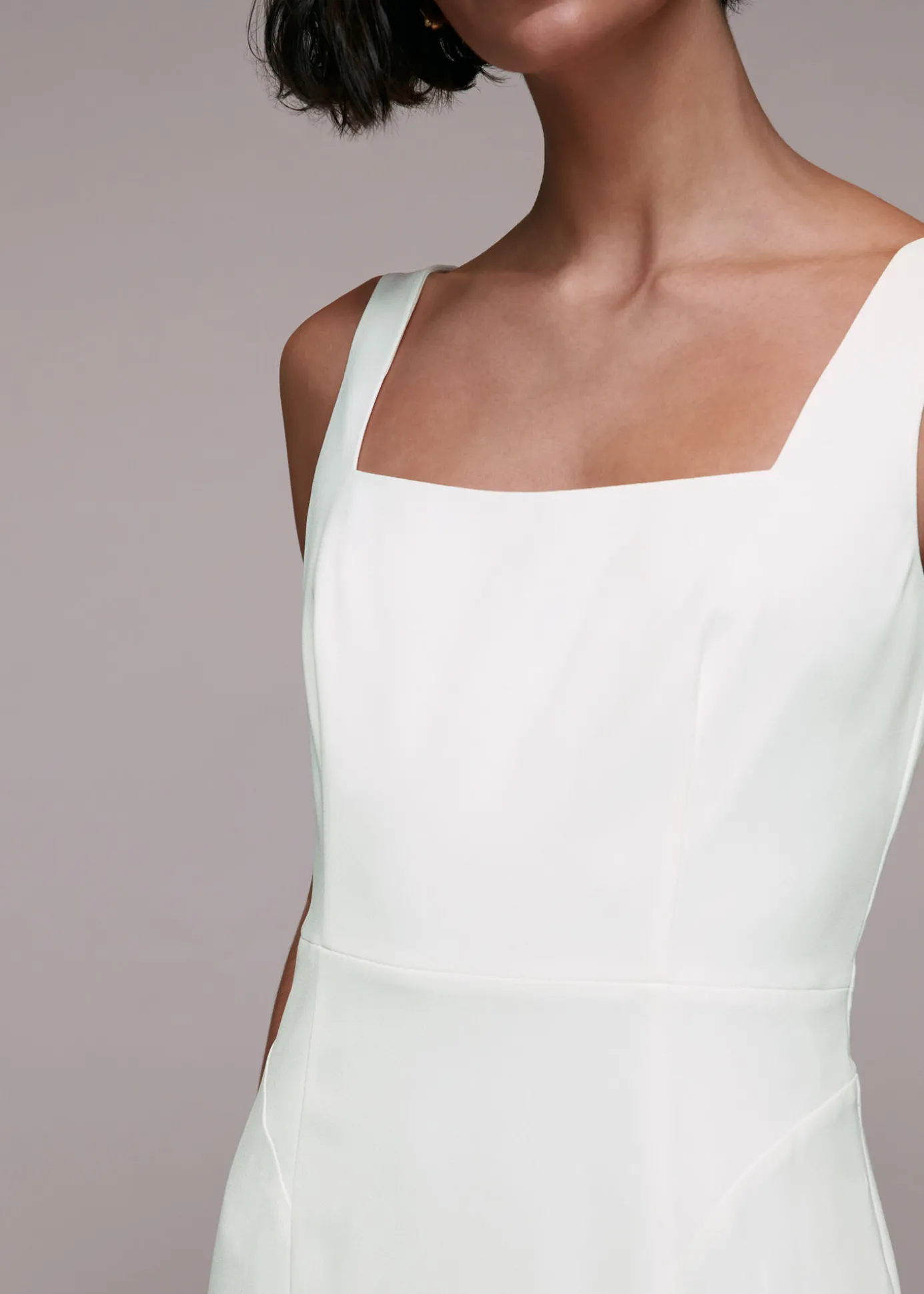 Ivory Mia Square Neck Wedding Dress