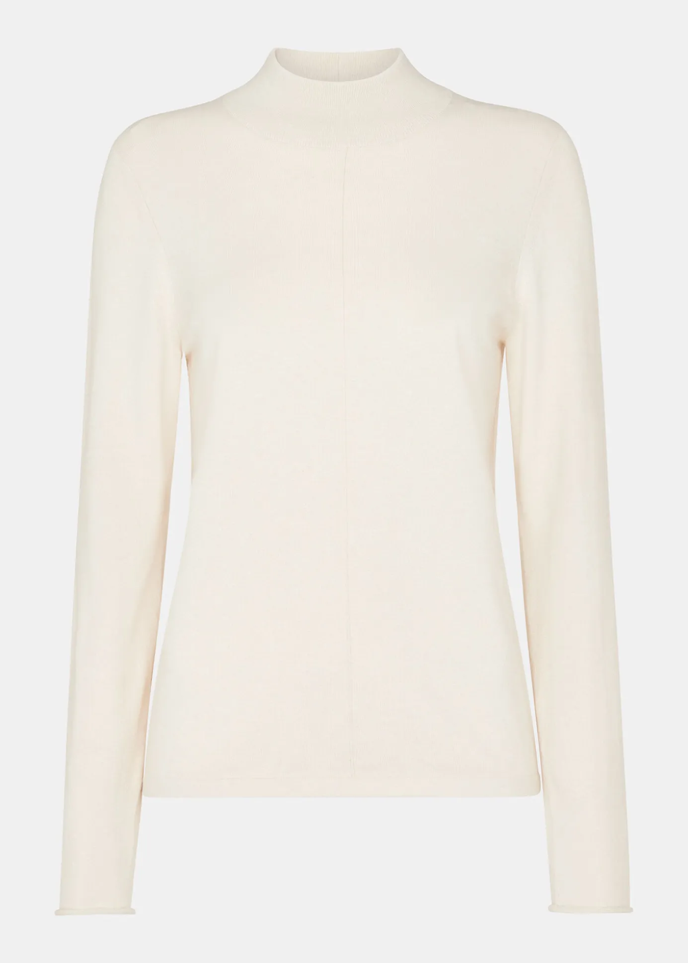 Ivory Mira Funnel Neck Knit