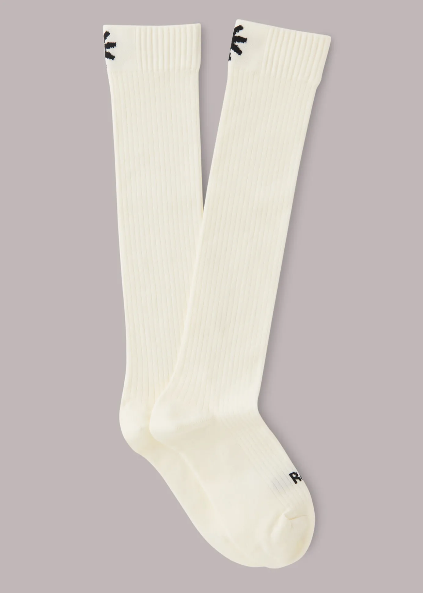 Ivory Rains Knee High Logo Socks