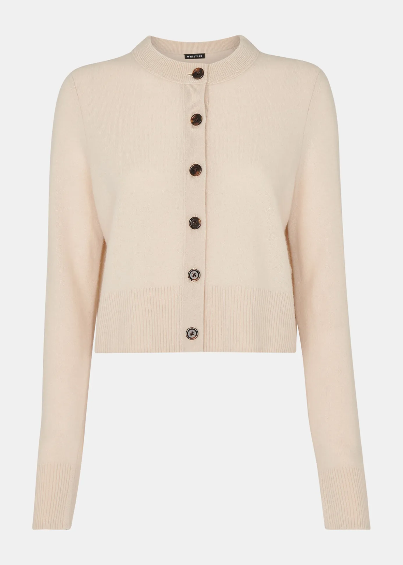 Ivory Wool Cropped Cardigan