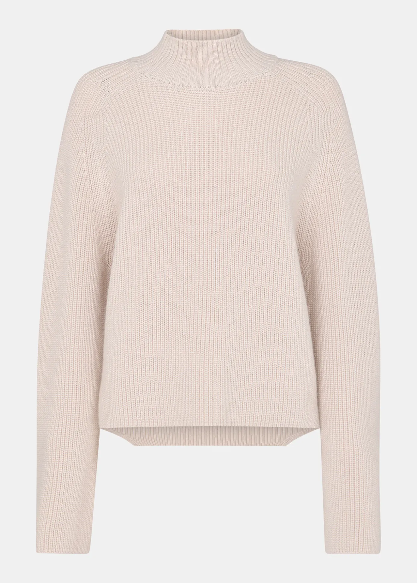 Ivory Wool Mix Side Detail Knit