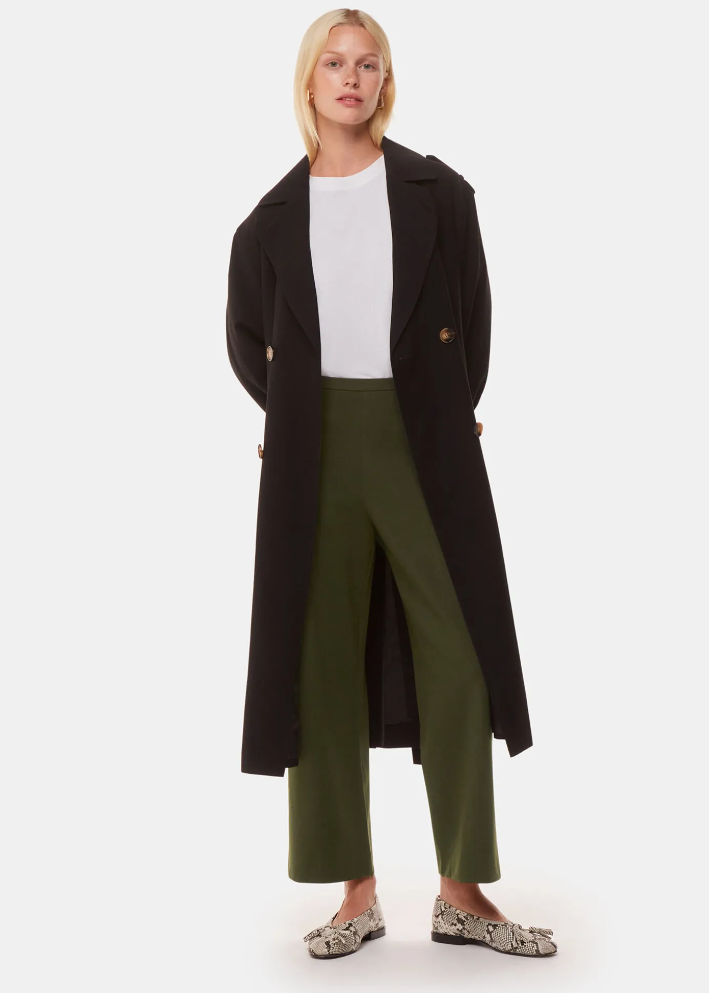 Khaki Camilla Wide Leg Trouser