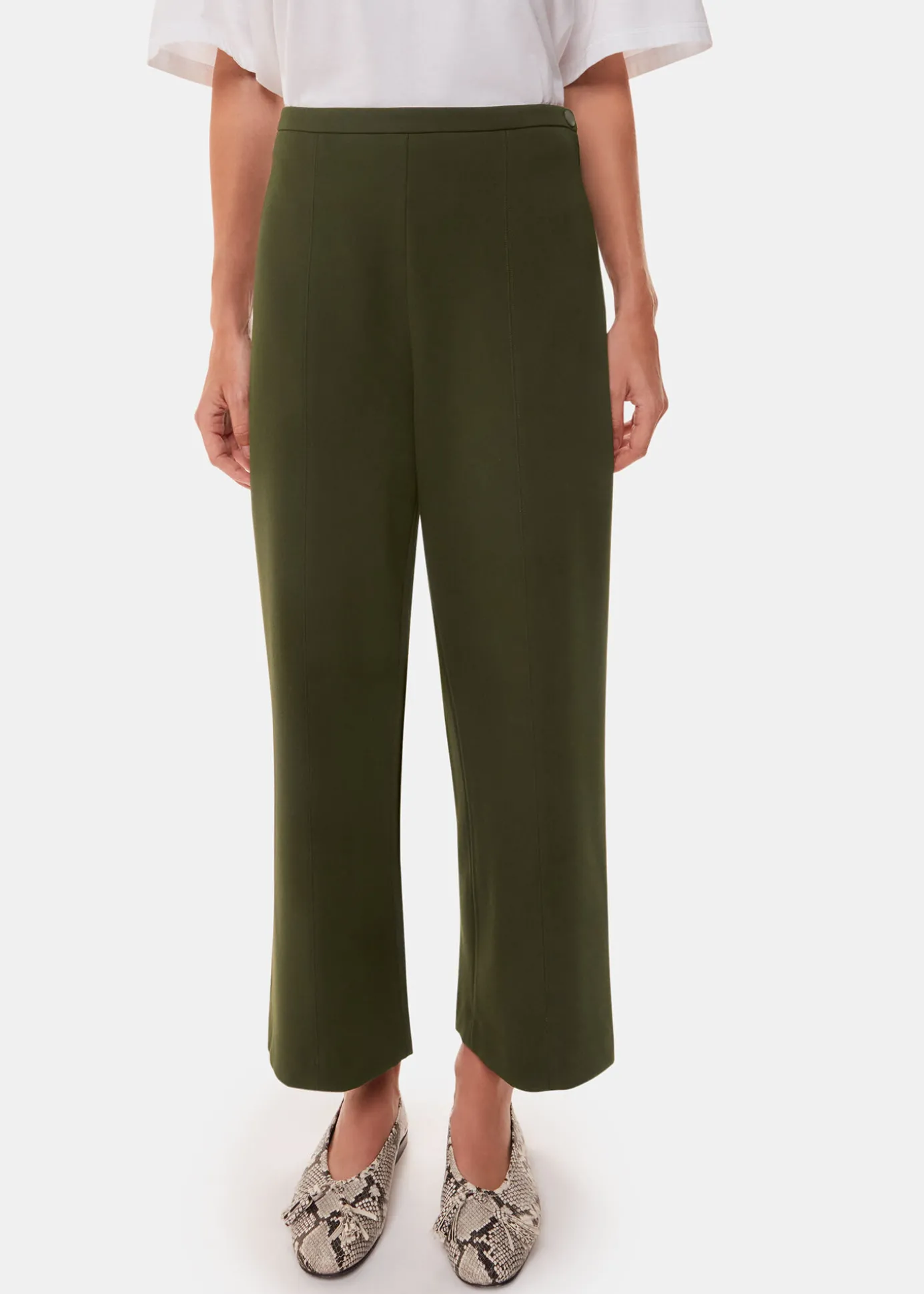 Khaki Camilla Wide Leg Trouser