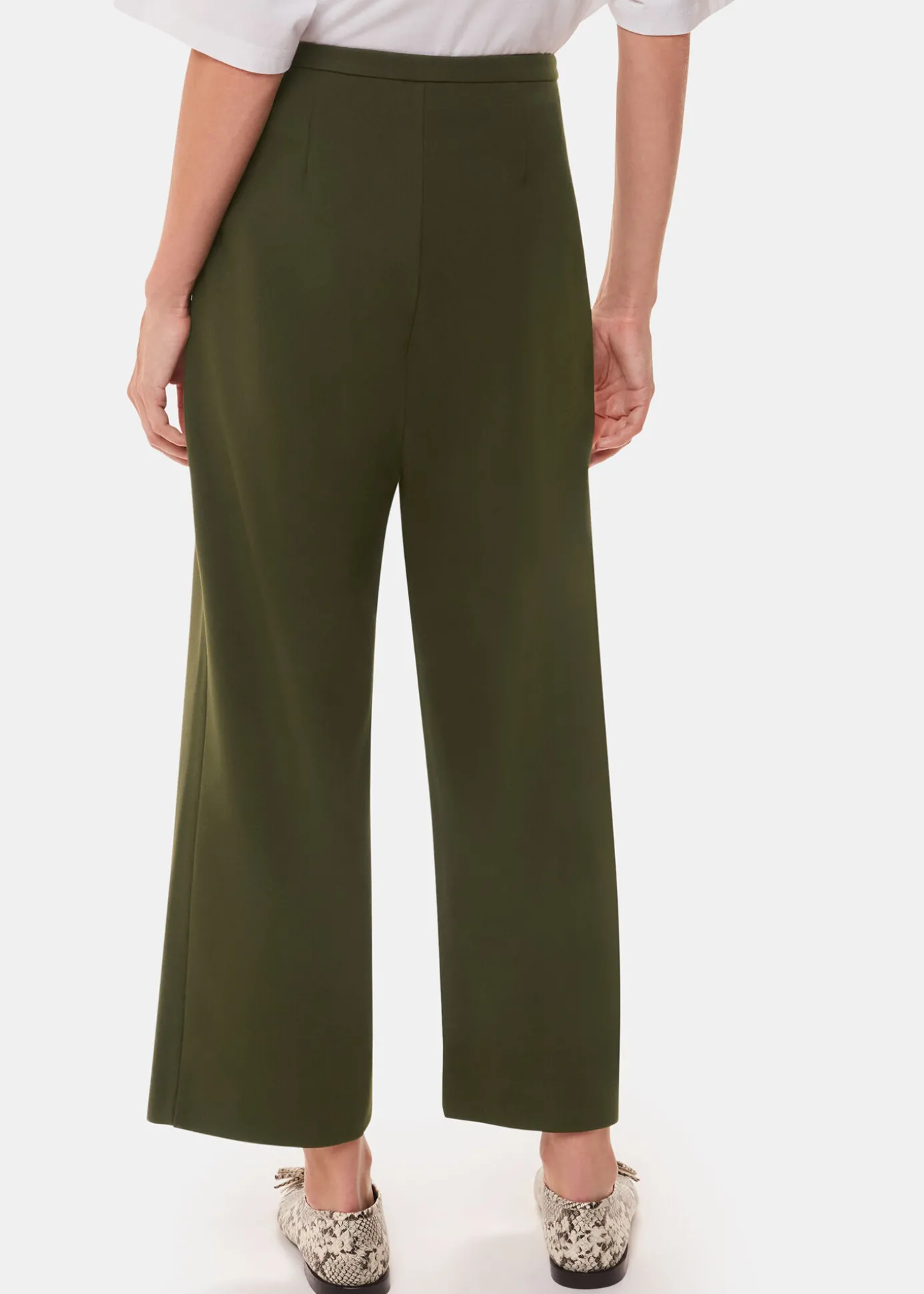 Khaki Camilla Wide Leg Trouser