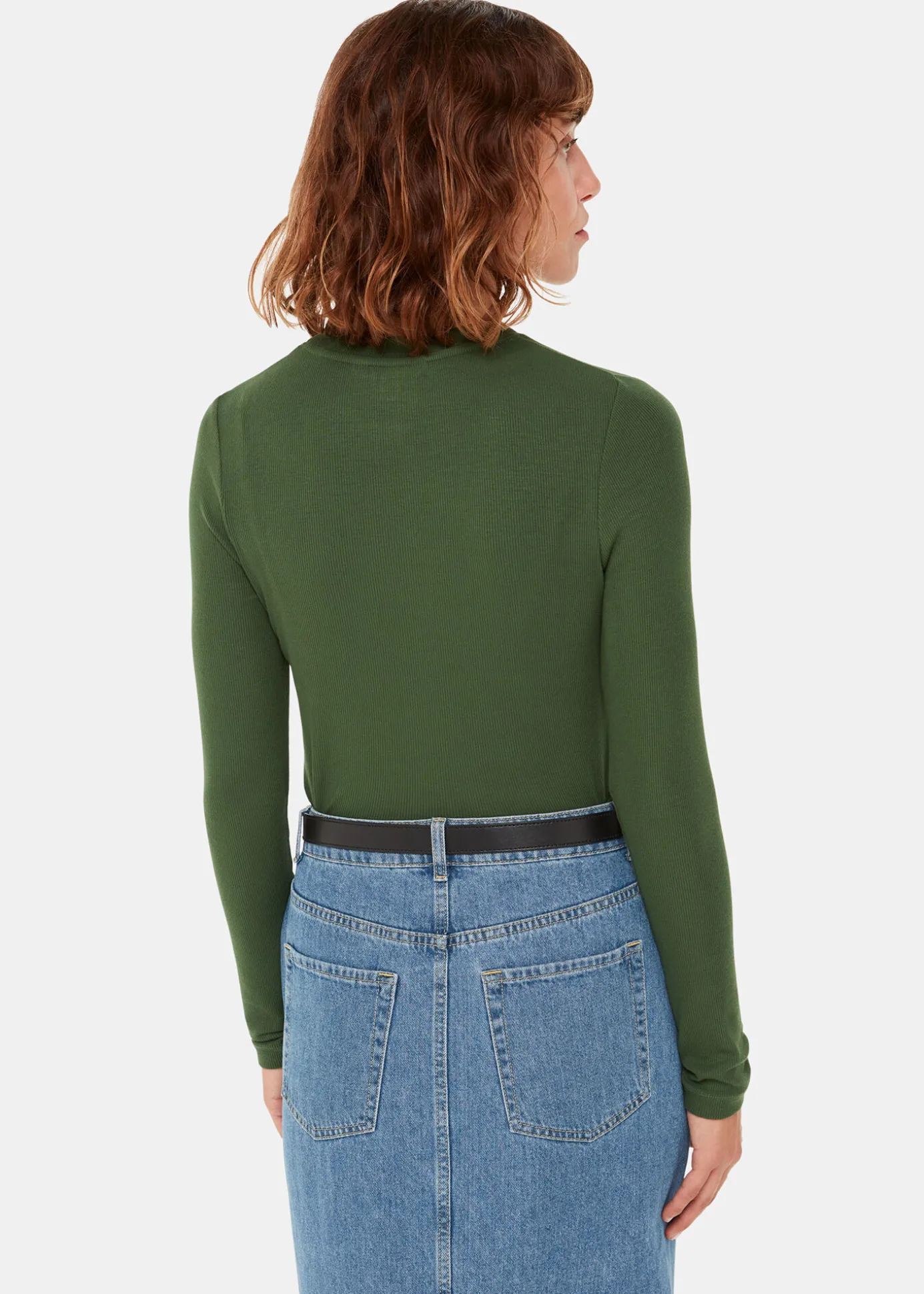 Khaki Essential Ribbed Crew