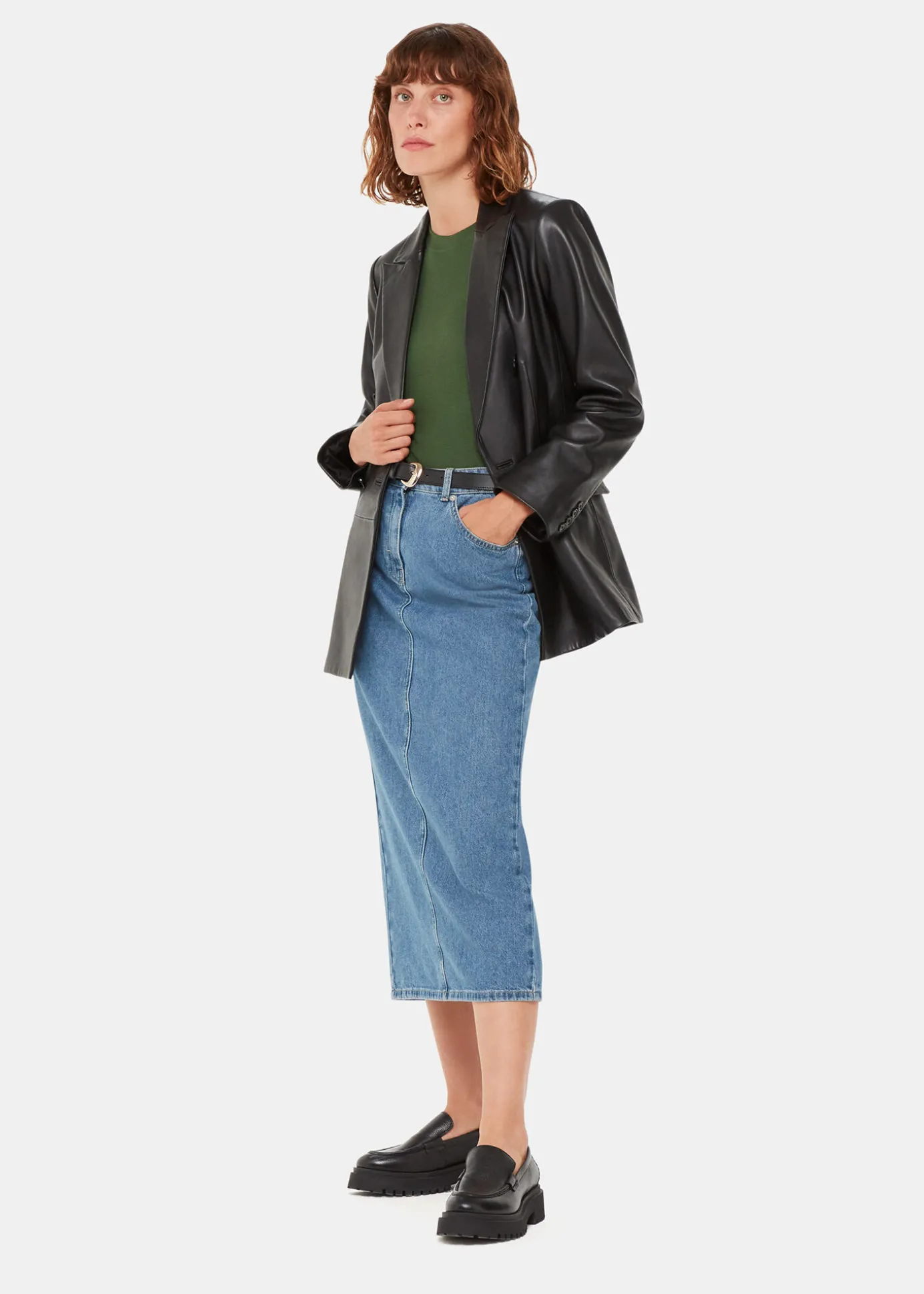 Khaki Essential Ribbed Crew
