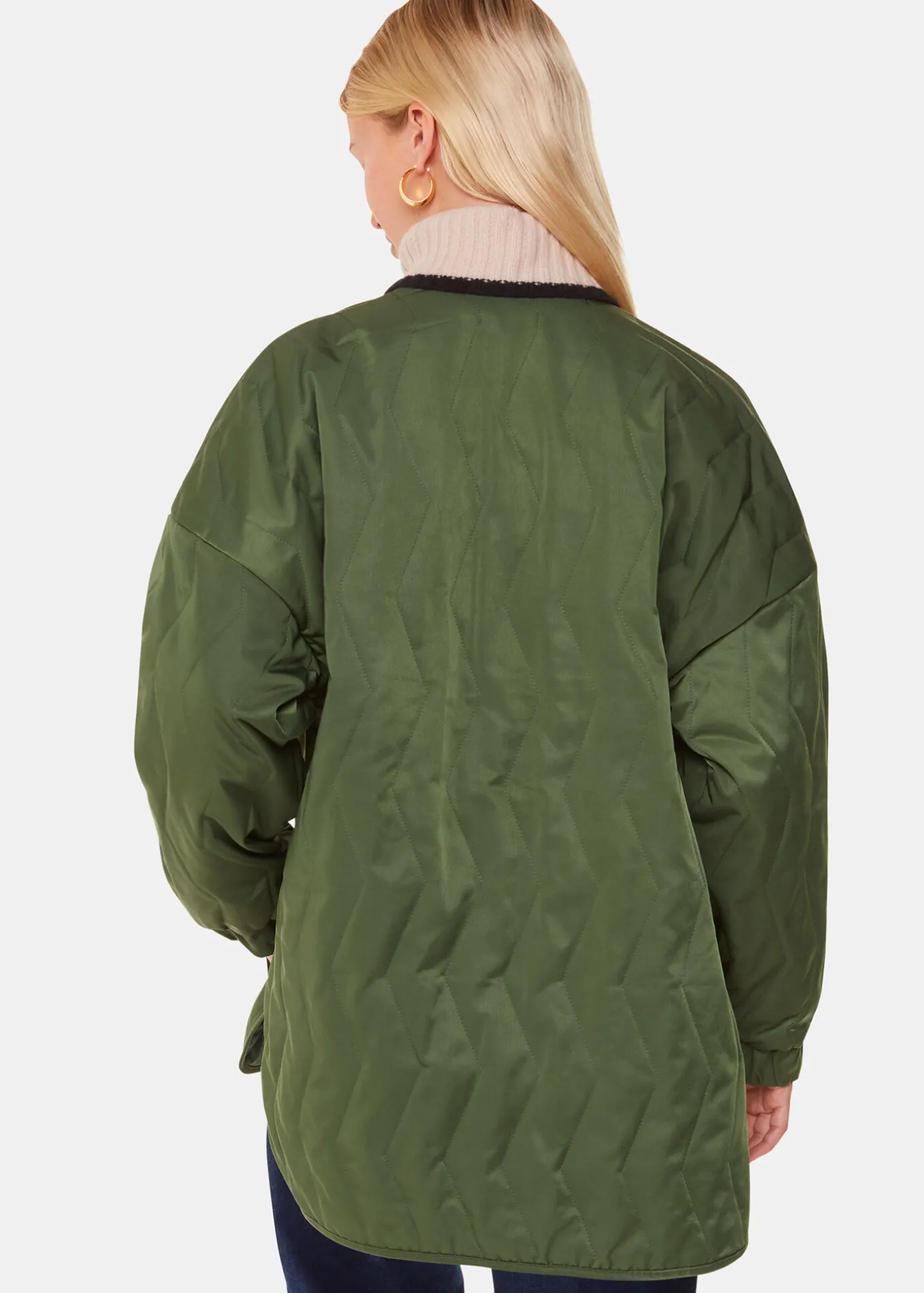 Khaki Esther Quilted Coat