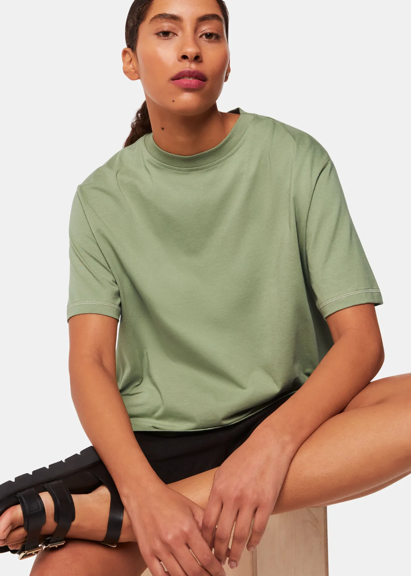 Khaki Relaxed Tee
