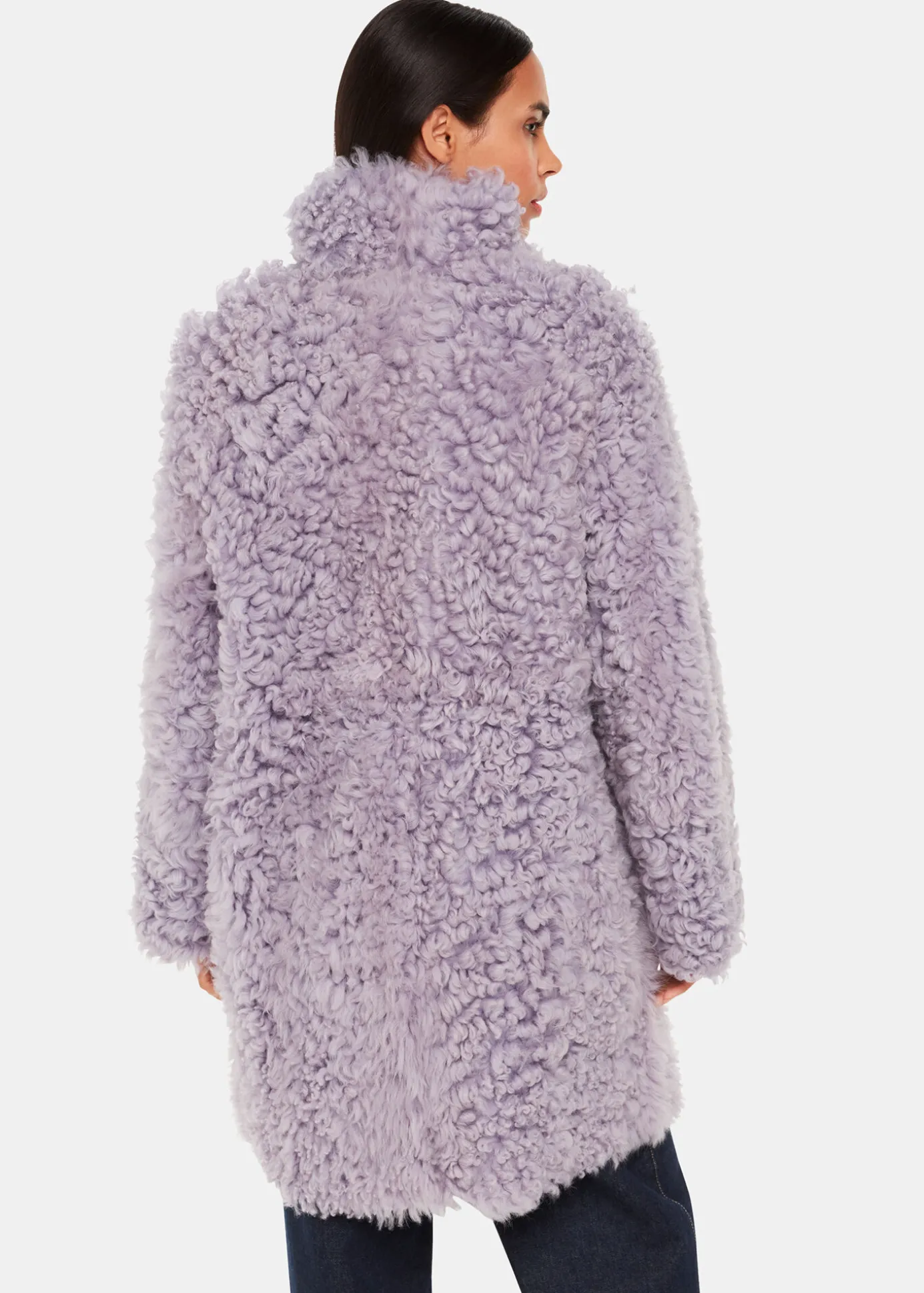 Lilac Naja Shearling Coat