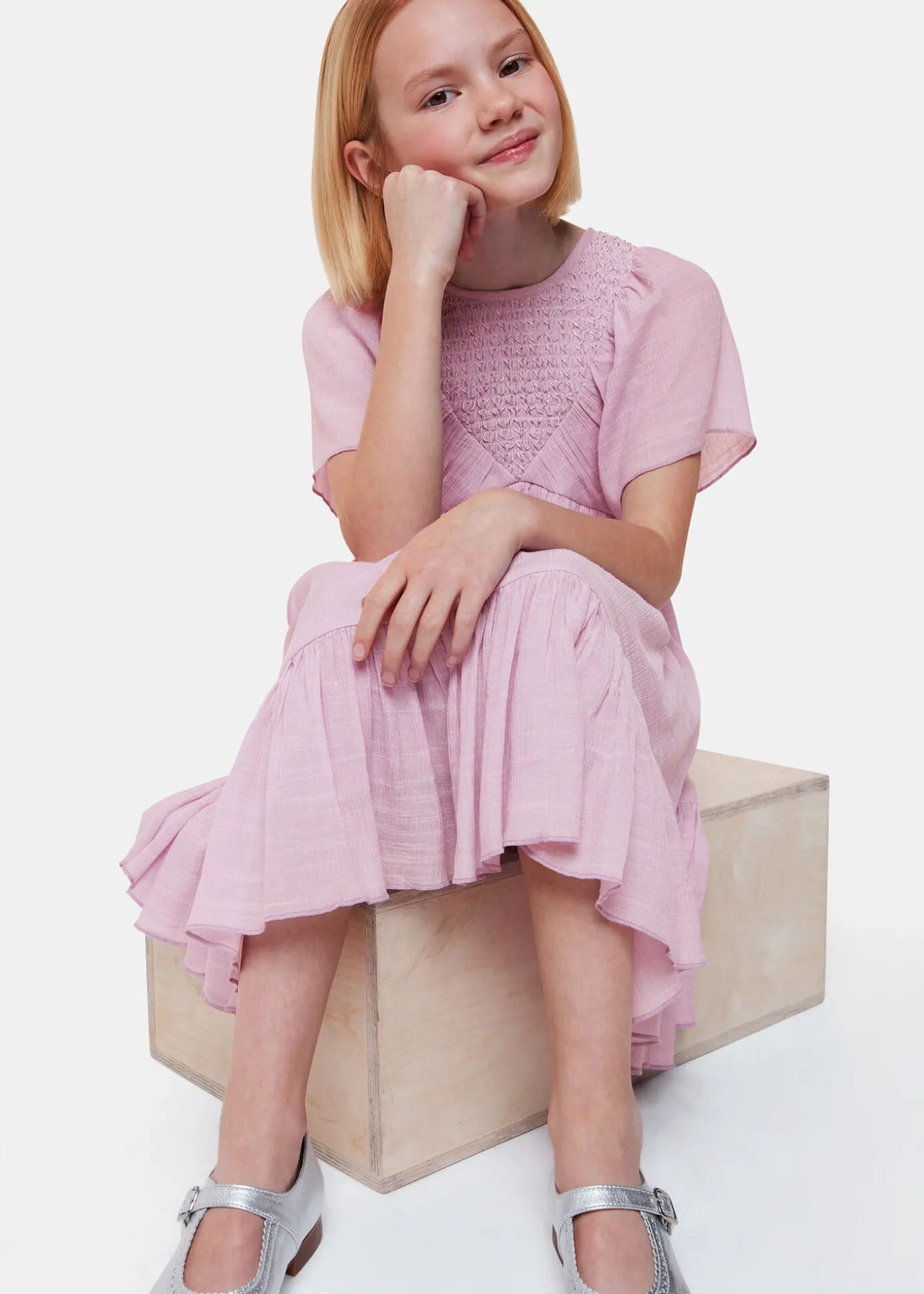 Lilac Willa Smocked Dress