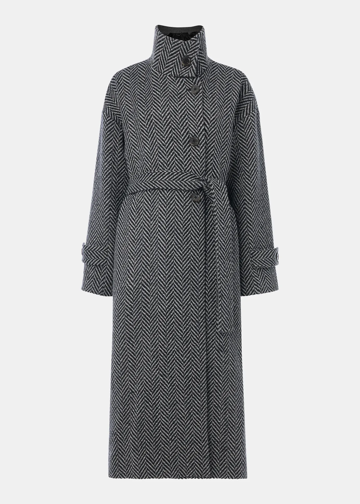 Multicolour Cosette Funnel Neck Coat