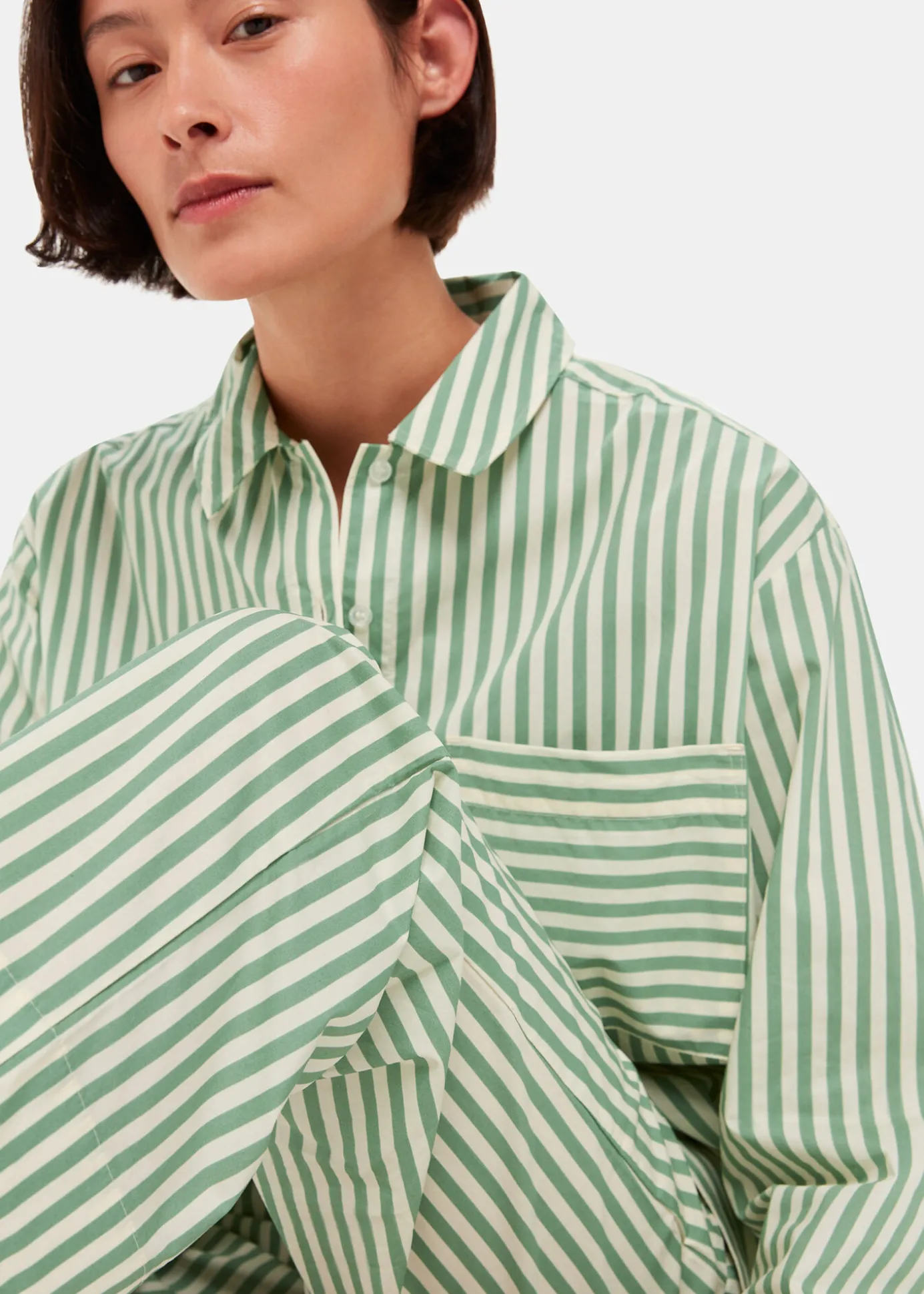 Multicolour Cotton Stripe Pyjama Shirt
