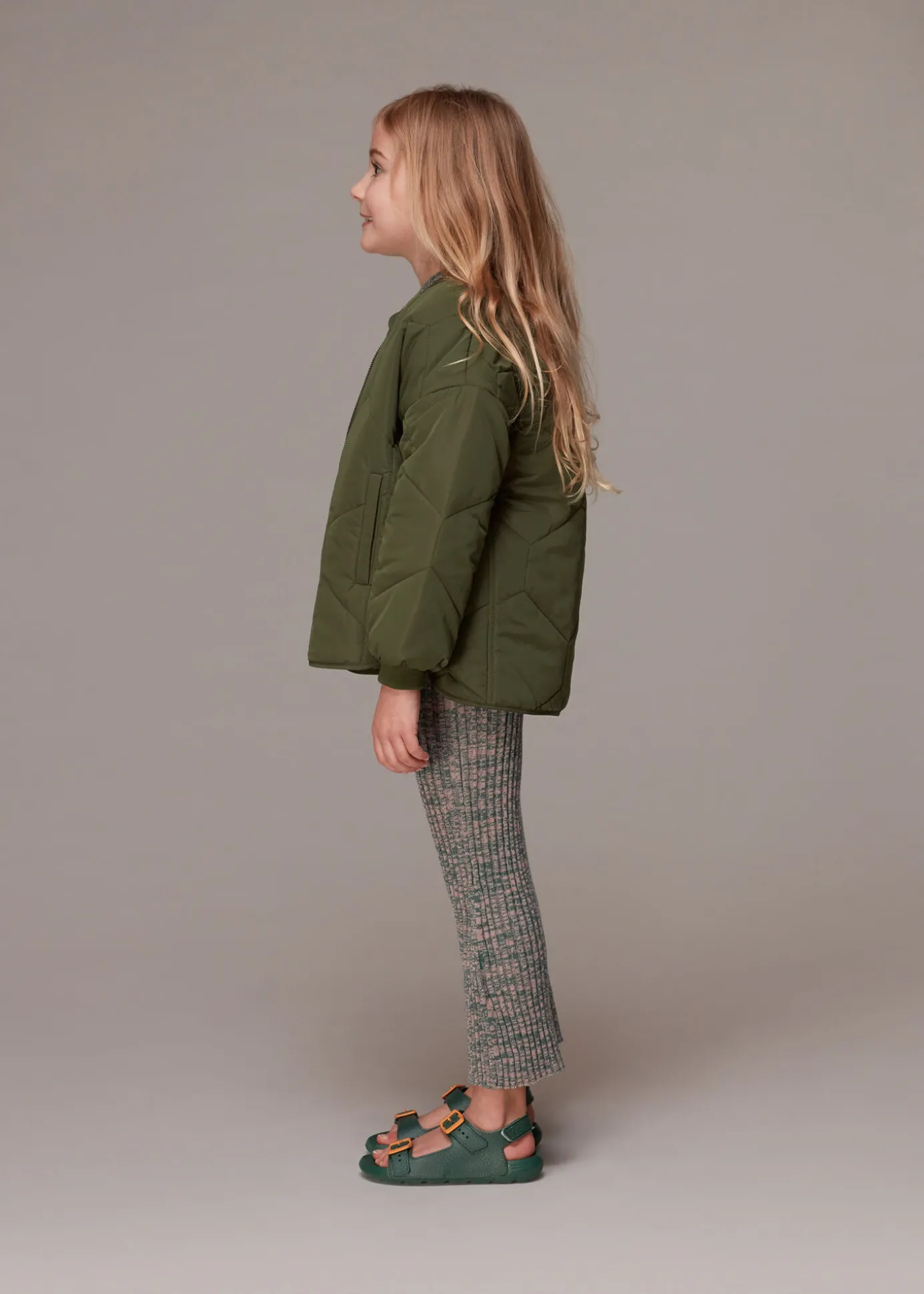 Multicolour Rib Knit Marl Flare