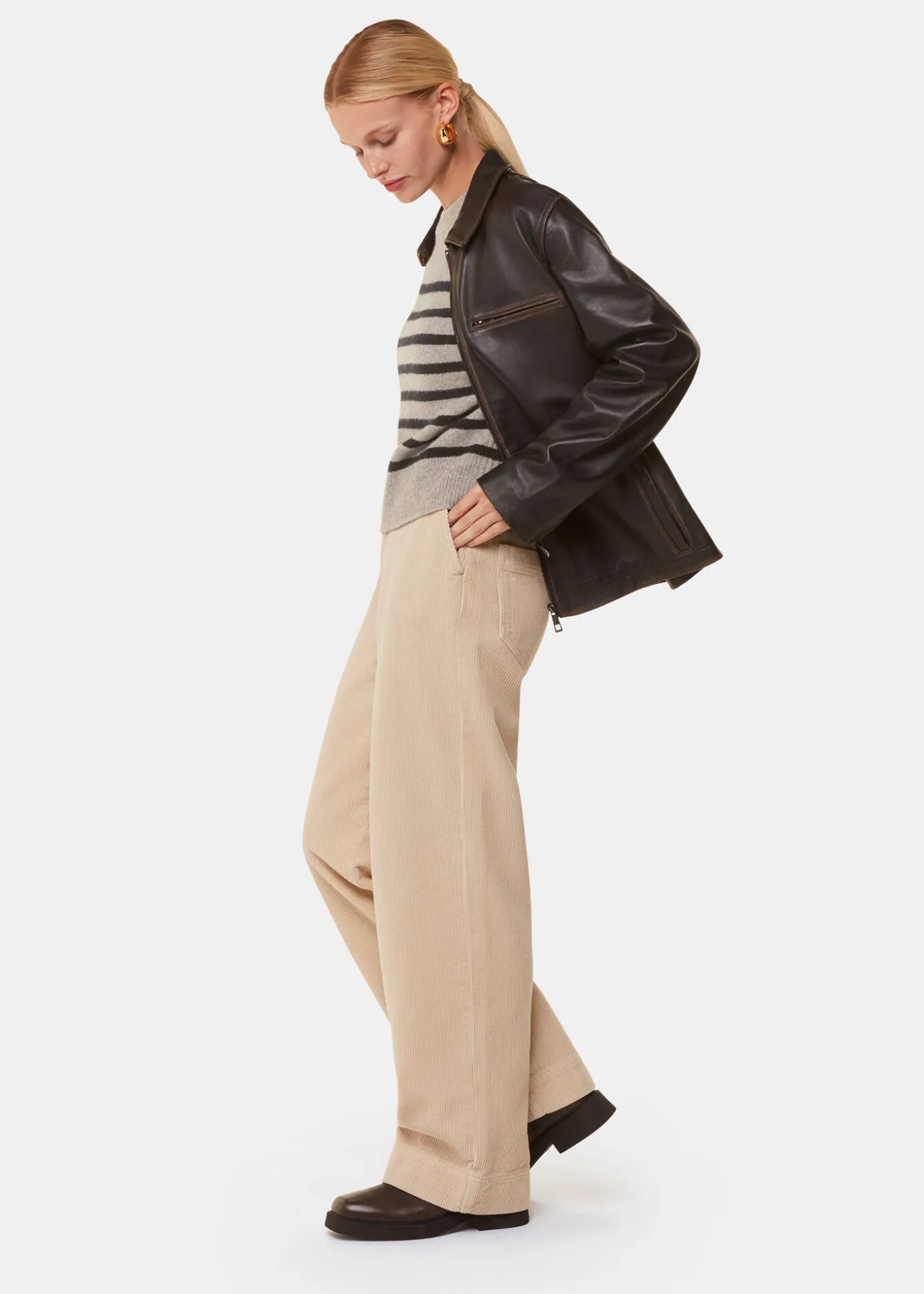 Multicolour Wool Mix Stripe Contrast Knit