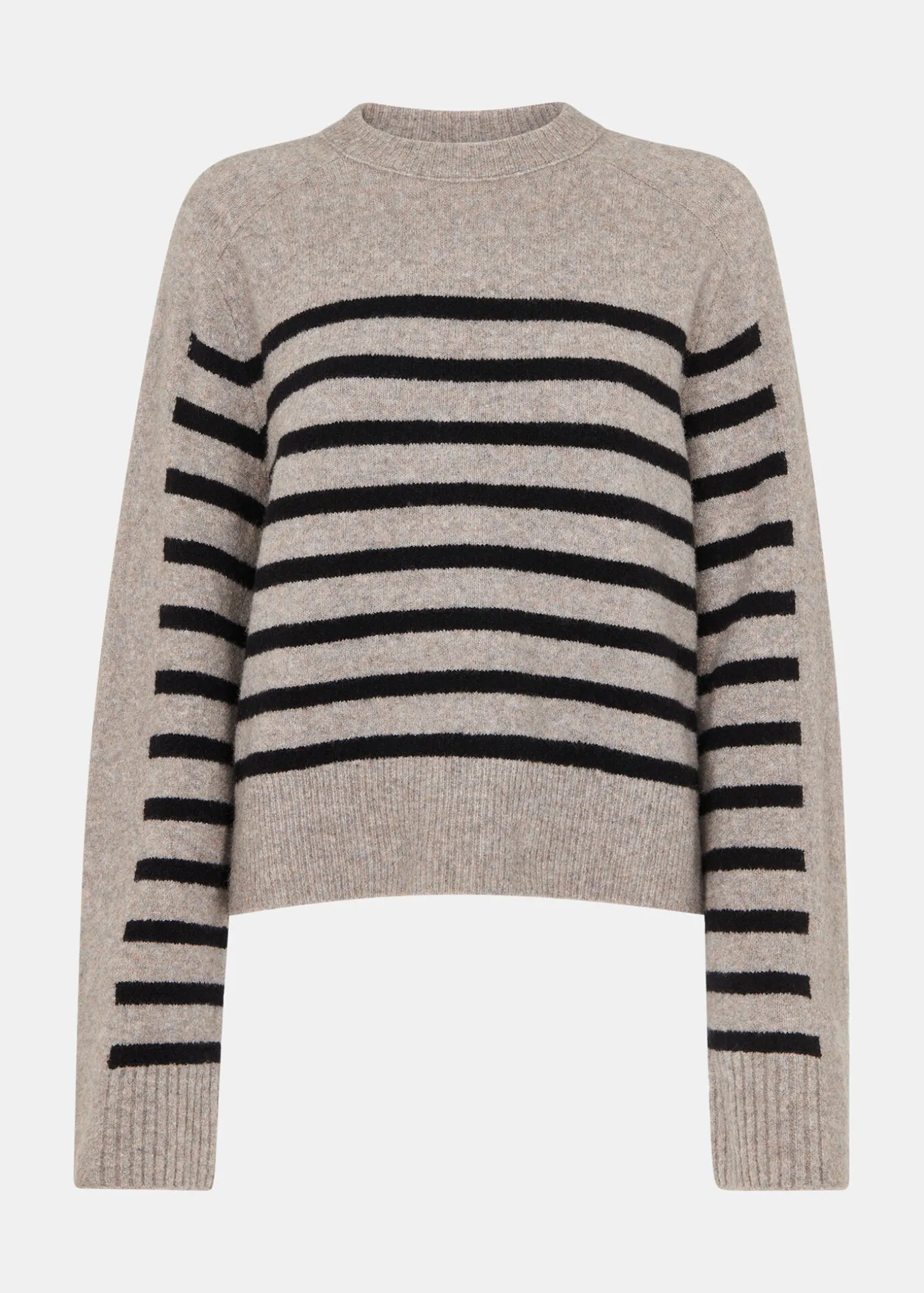 Multicolour Wool Mix Stripe Contrast Knit